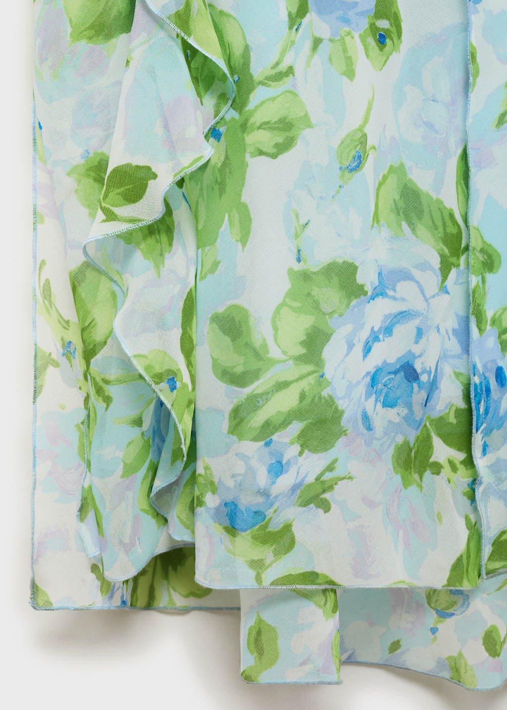 Ruffled floral print dress