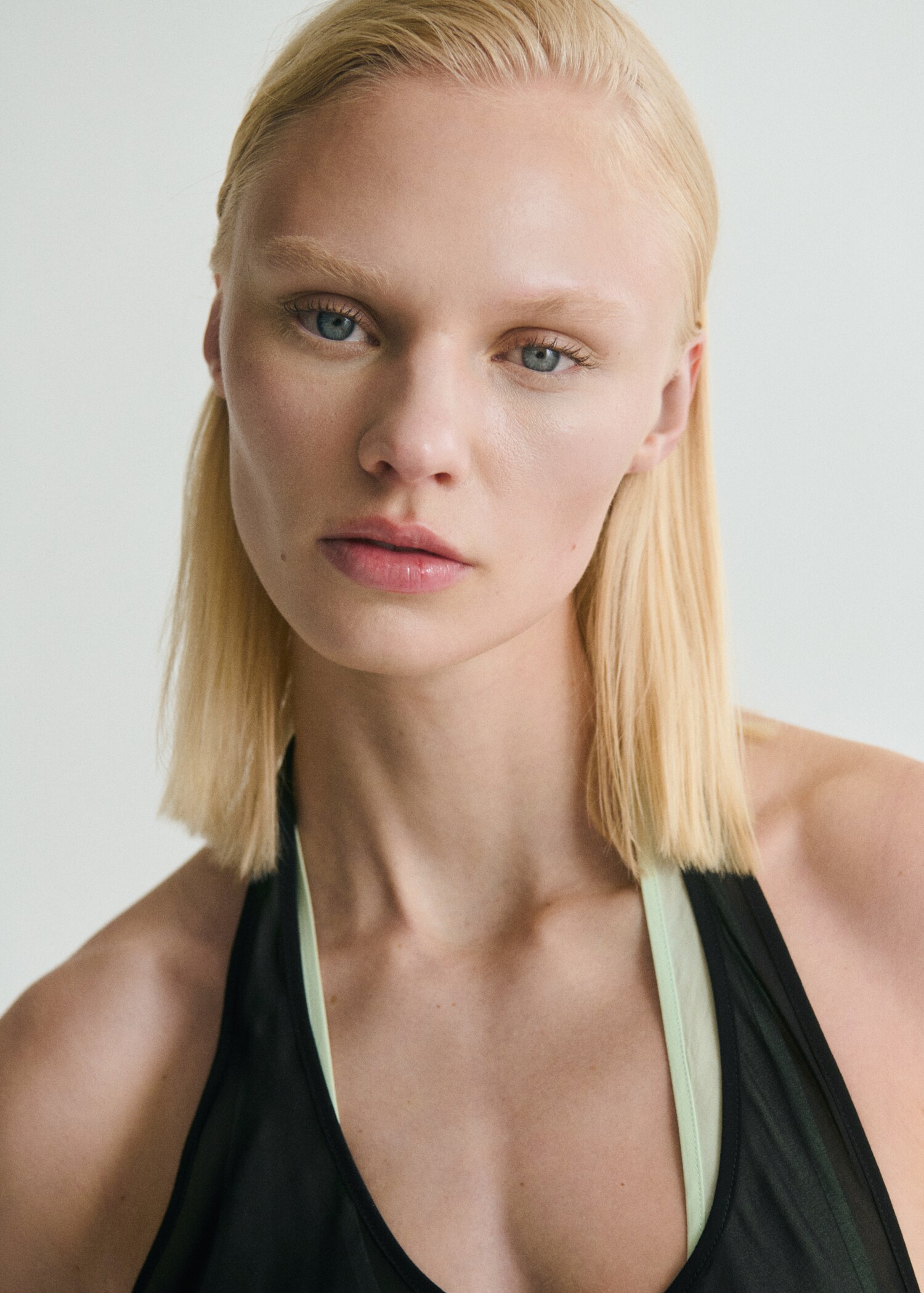 Semi-transparent combination dress - Women | MANGO USA