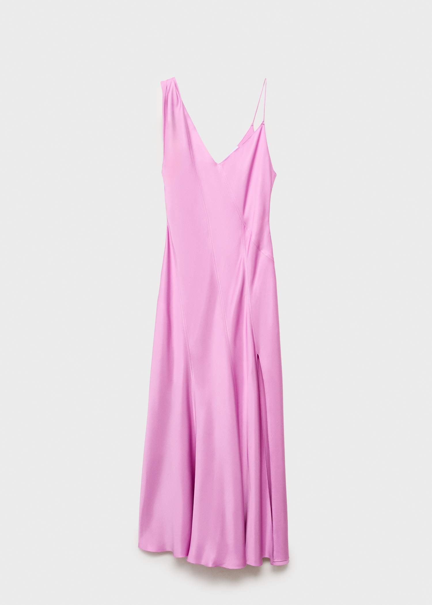 Asymmetrical satin dress - Article without model