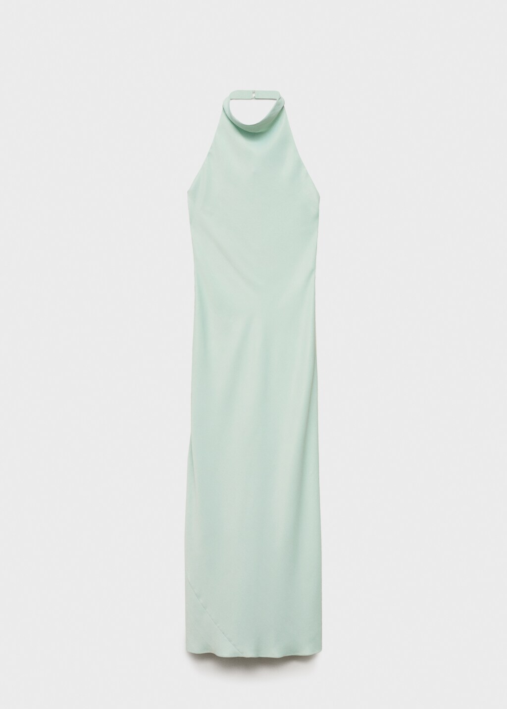 Satin halter neck dress - image 5