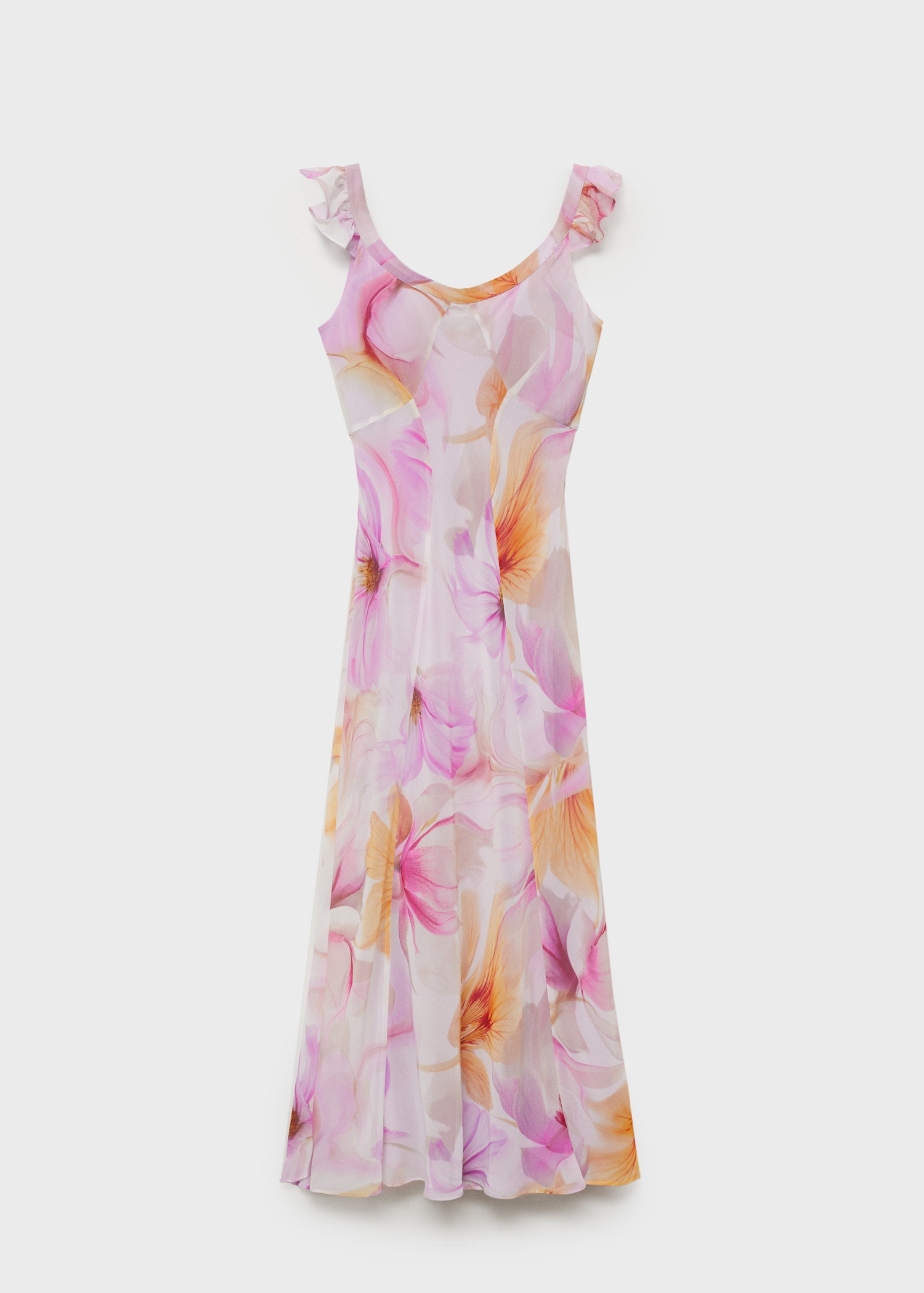 Floral dress with ruffle detail - Women | MANGO Netherlands