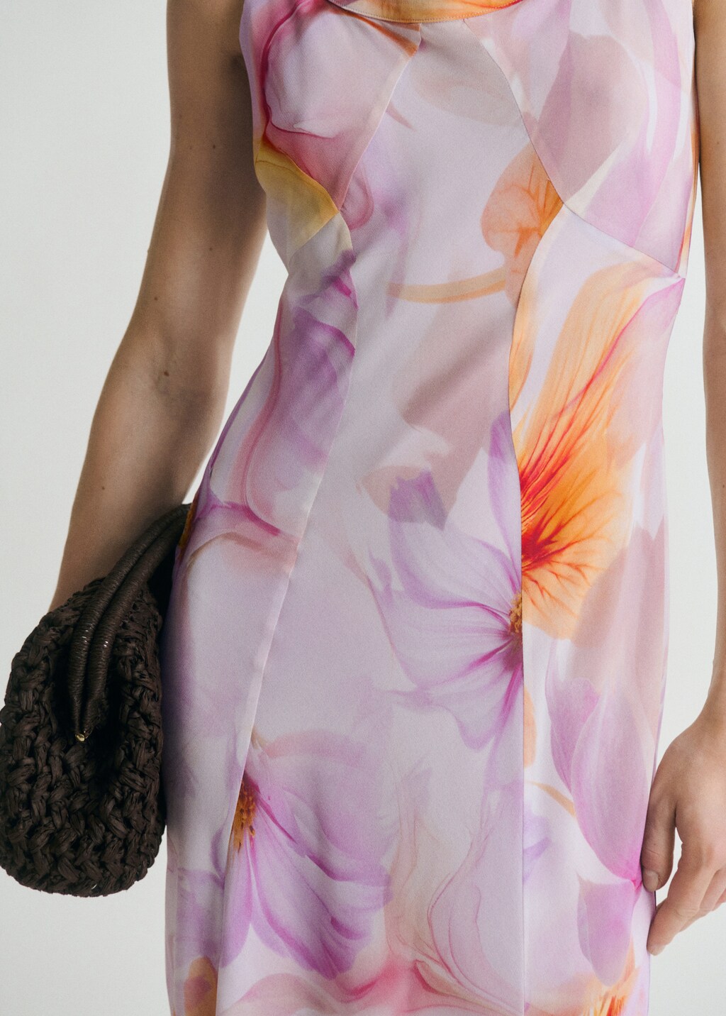 Floral dress with ruffle detail