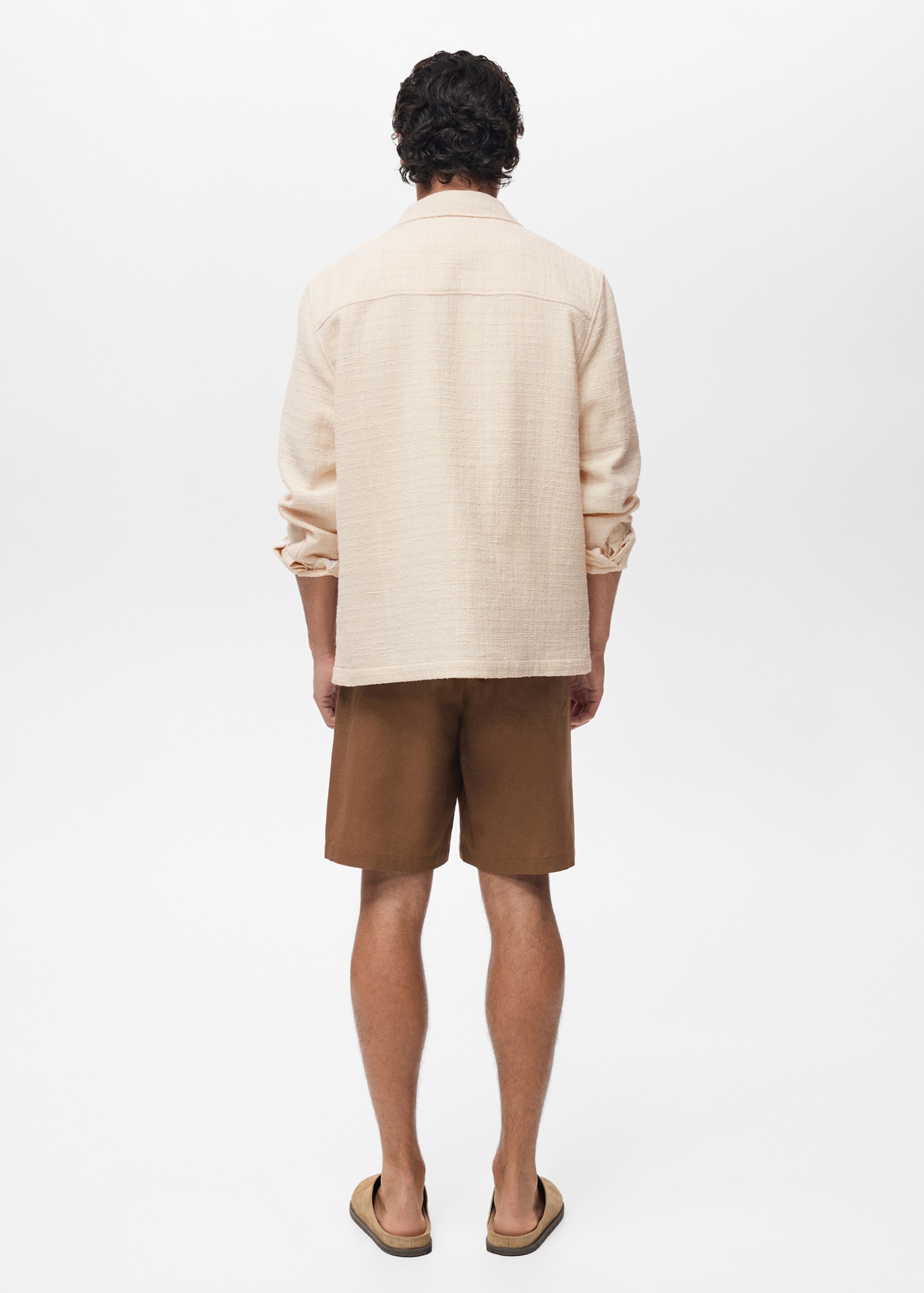 Structured cotton overshirt - Reverse of the article