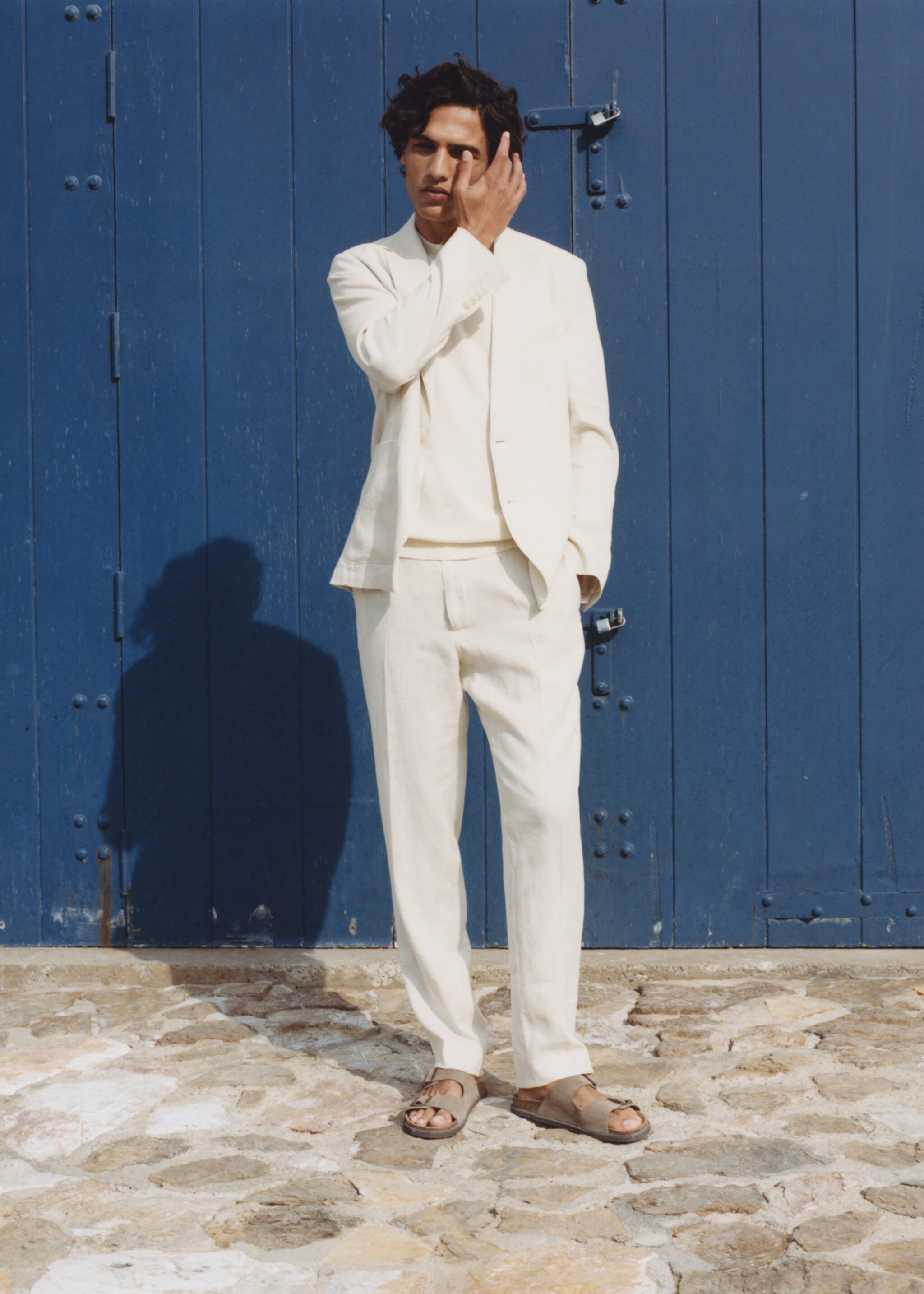 Linen lyocell suit trousers - Details of the article 5