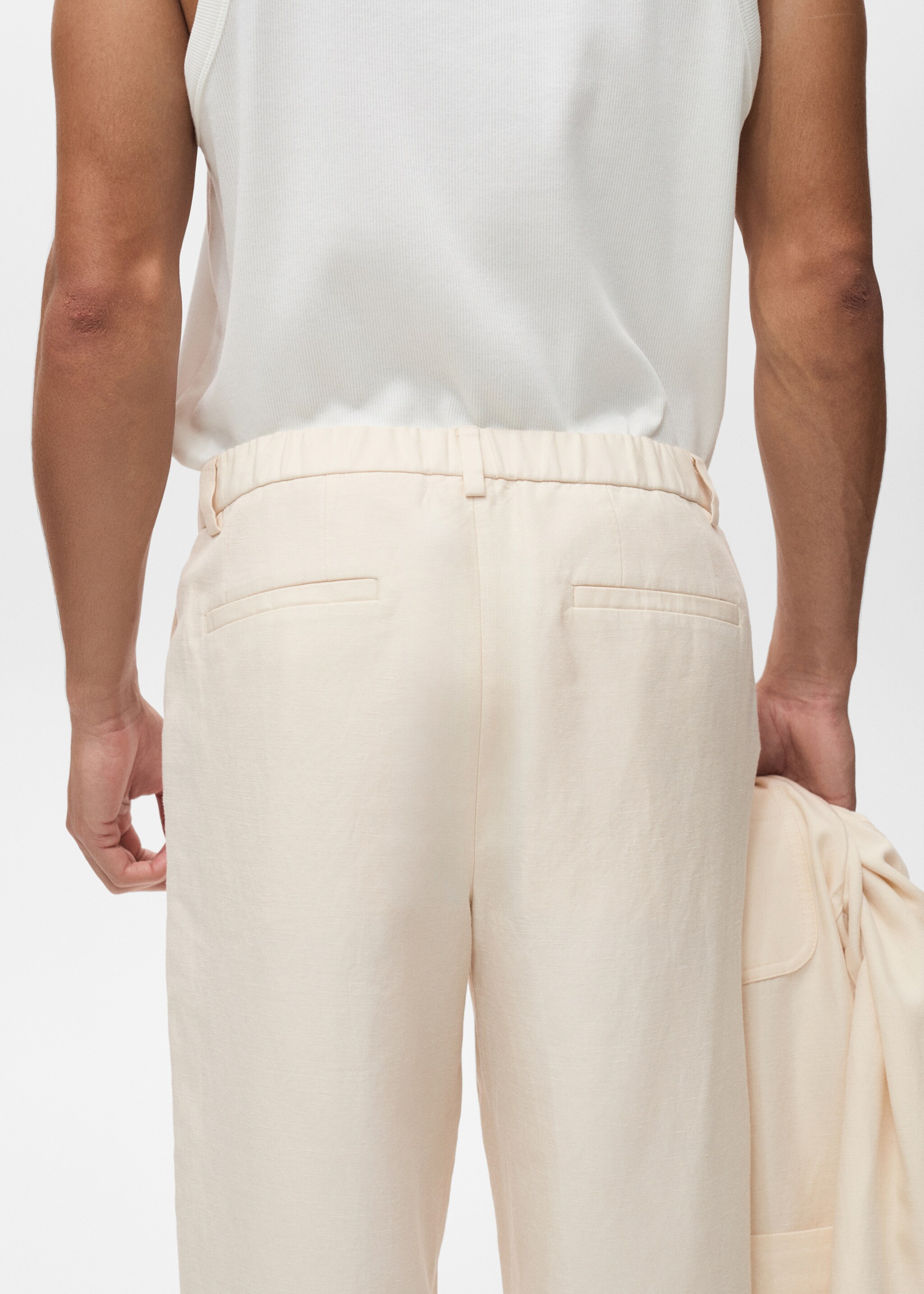 Pantalon de costume lin et lyocell mélangé - Détail de l'article 6