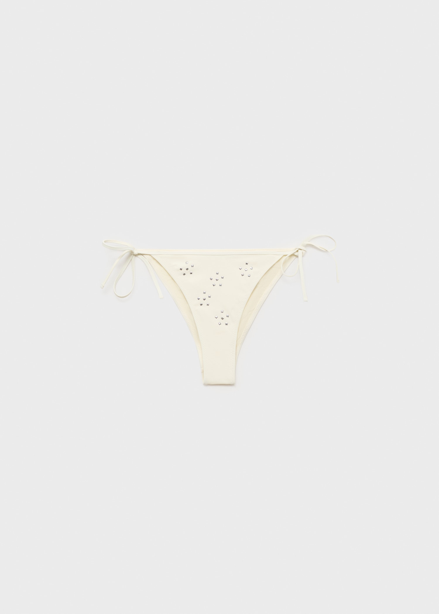 Bikini bottom with metallic appliqués - Article without model