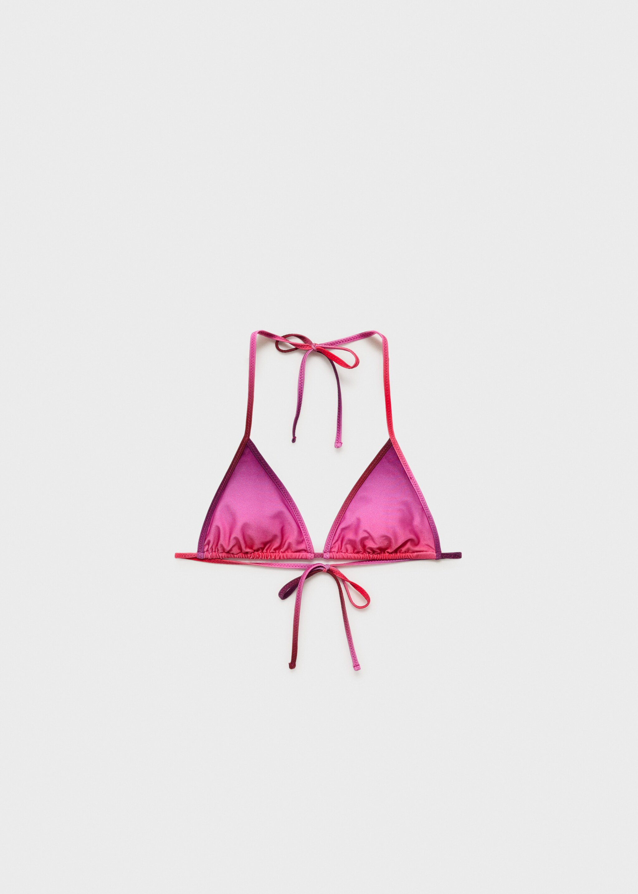 Gradient bikini top with a shiny finish - Article without model