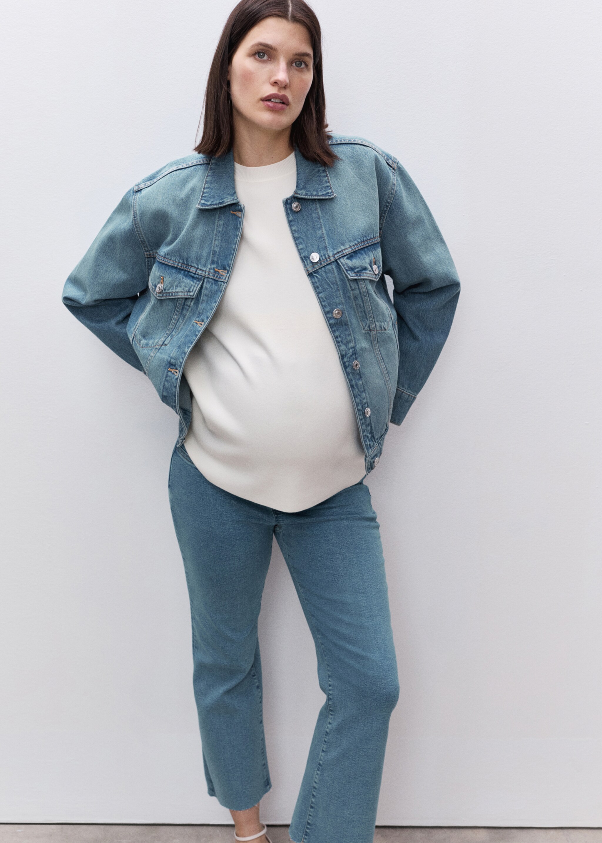 Jeans flare crop premamá - Detalle del artículo 1
