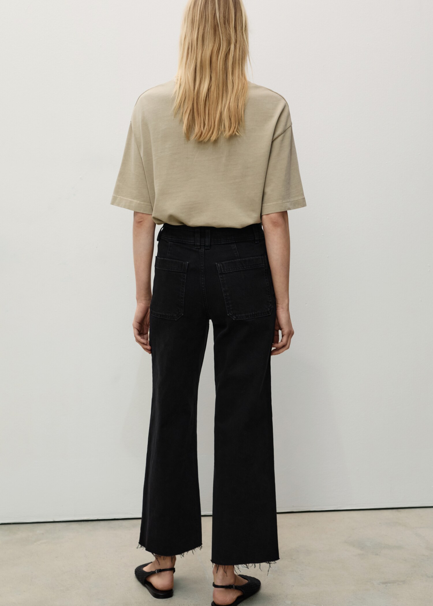 Culotte-Jeans mit hohem Bund Catherin - Rückseite des Artikels