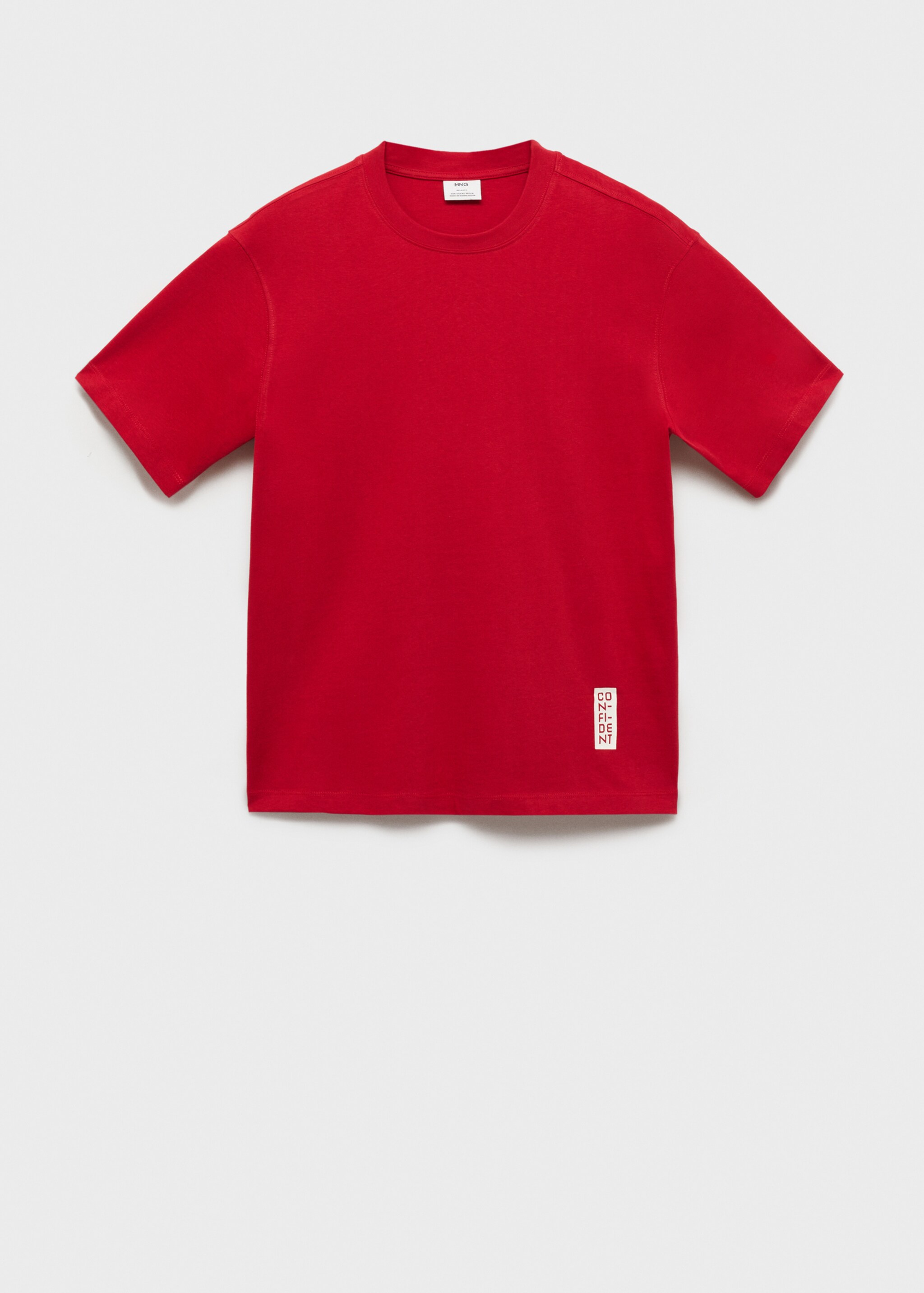 100% cotton t-shirt with printed text - Article without model