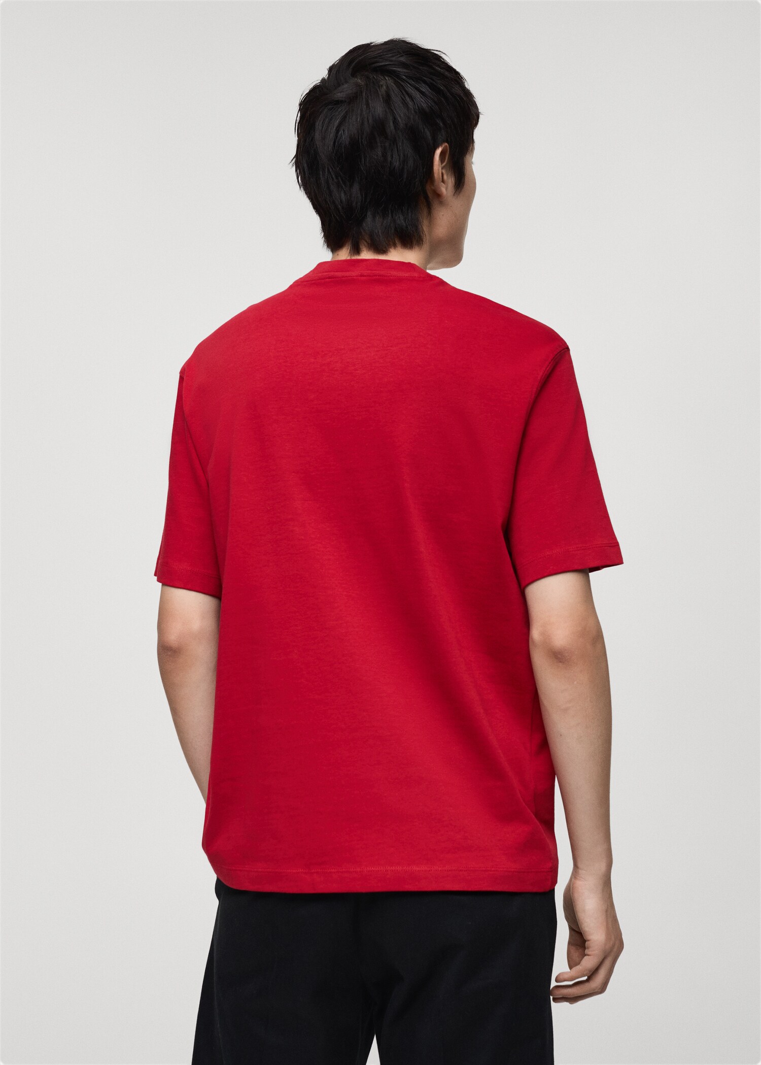 100% cotton t-shirt with printed text - Reverse of the article