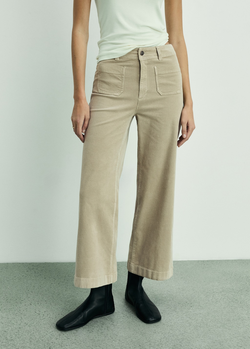 Mango Catherin culotte corduroy pants