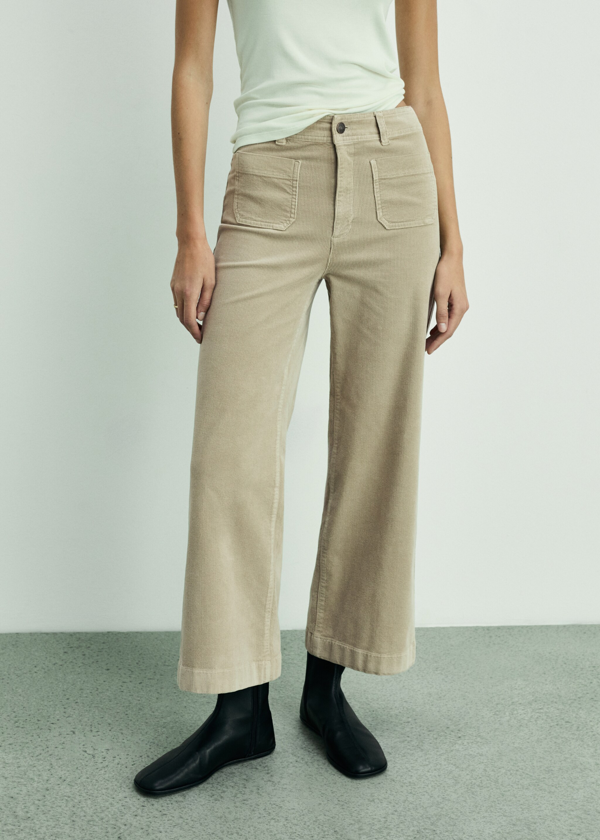 Pantalons Catherin culotte pana - Pla mig