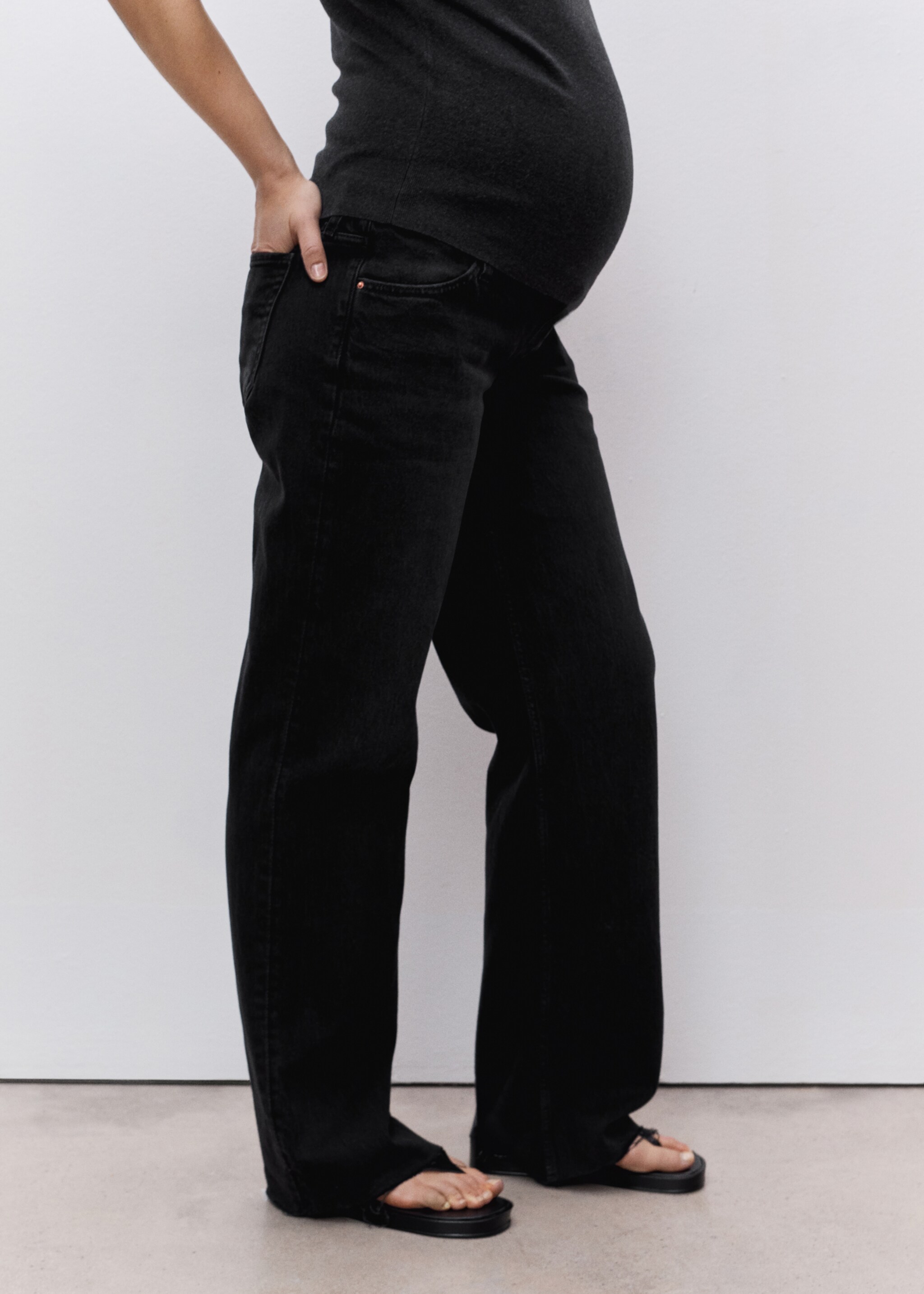 Maternity wideleg jeans - Medium plane