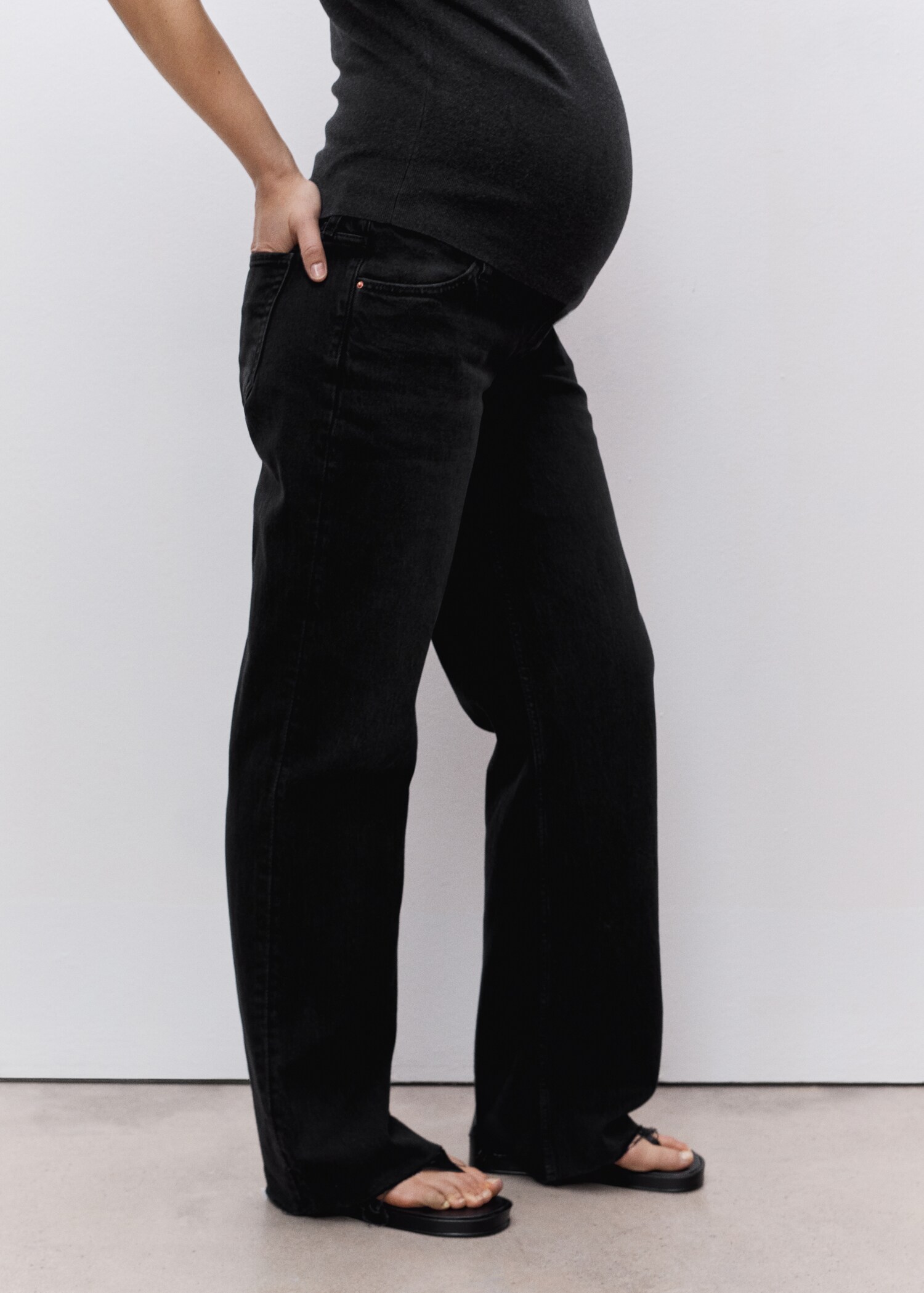 Maternity wide-leg jeans - Medium plane