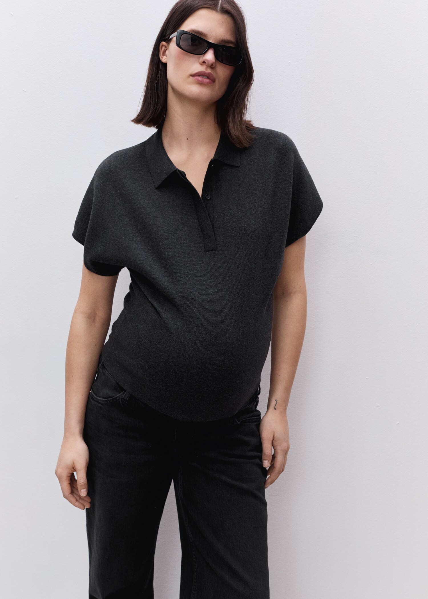 Maternity wide-leg jeans - Details of the article 1