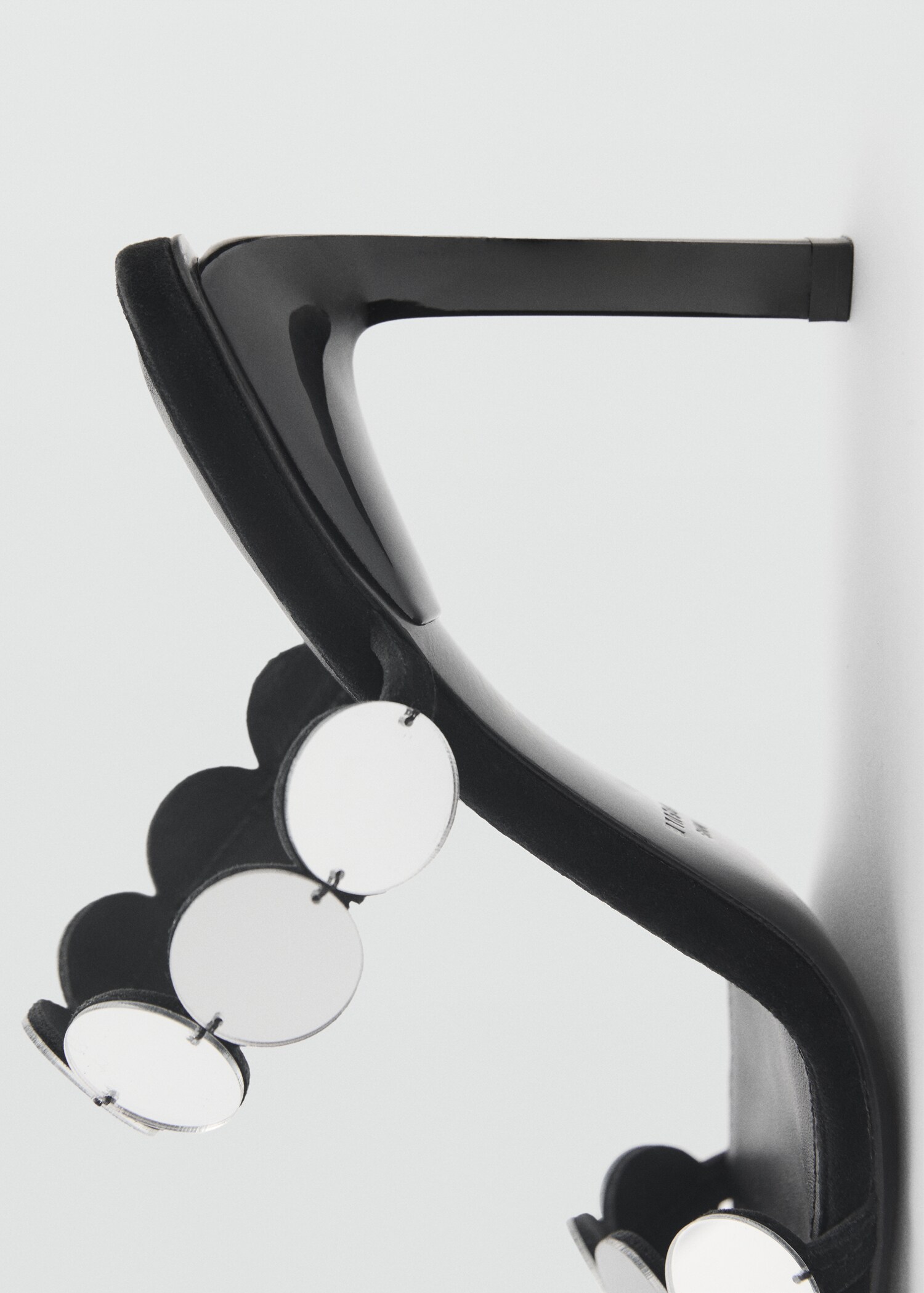 Sandales talon cuir miroirs - Détail de l'article 1