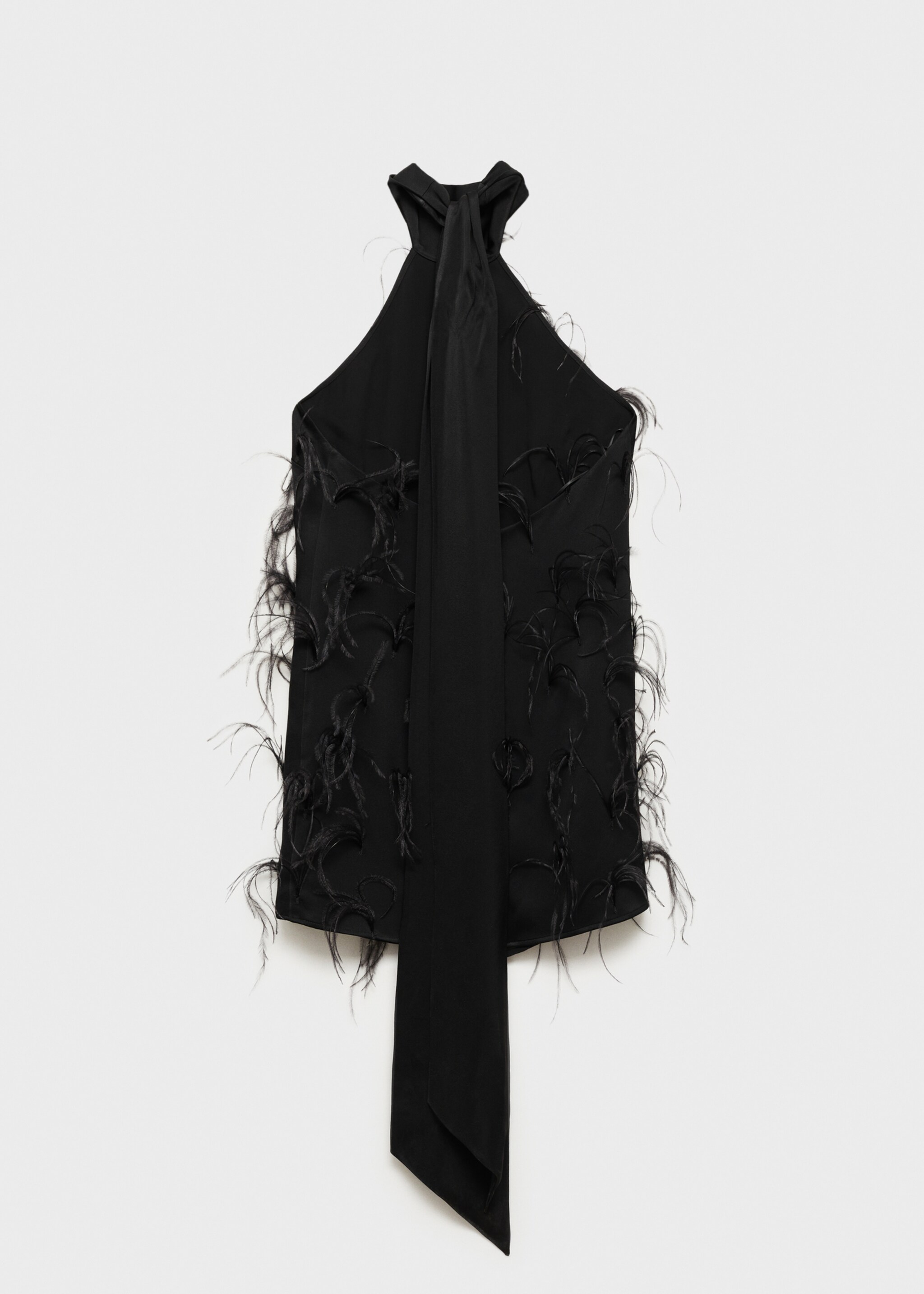 Halter dress with feather decoration - Details of the article 8