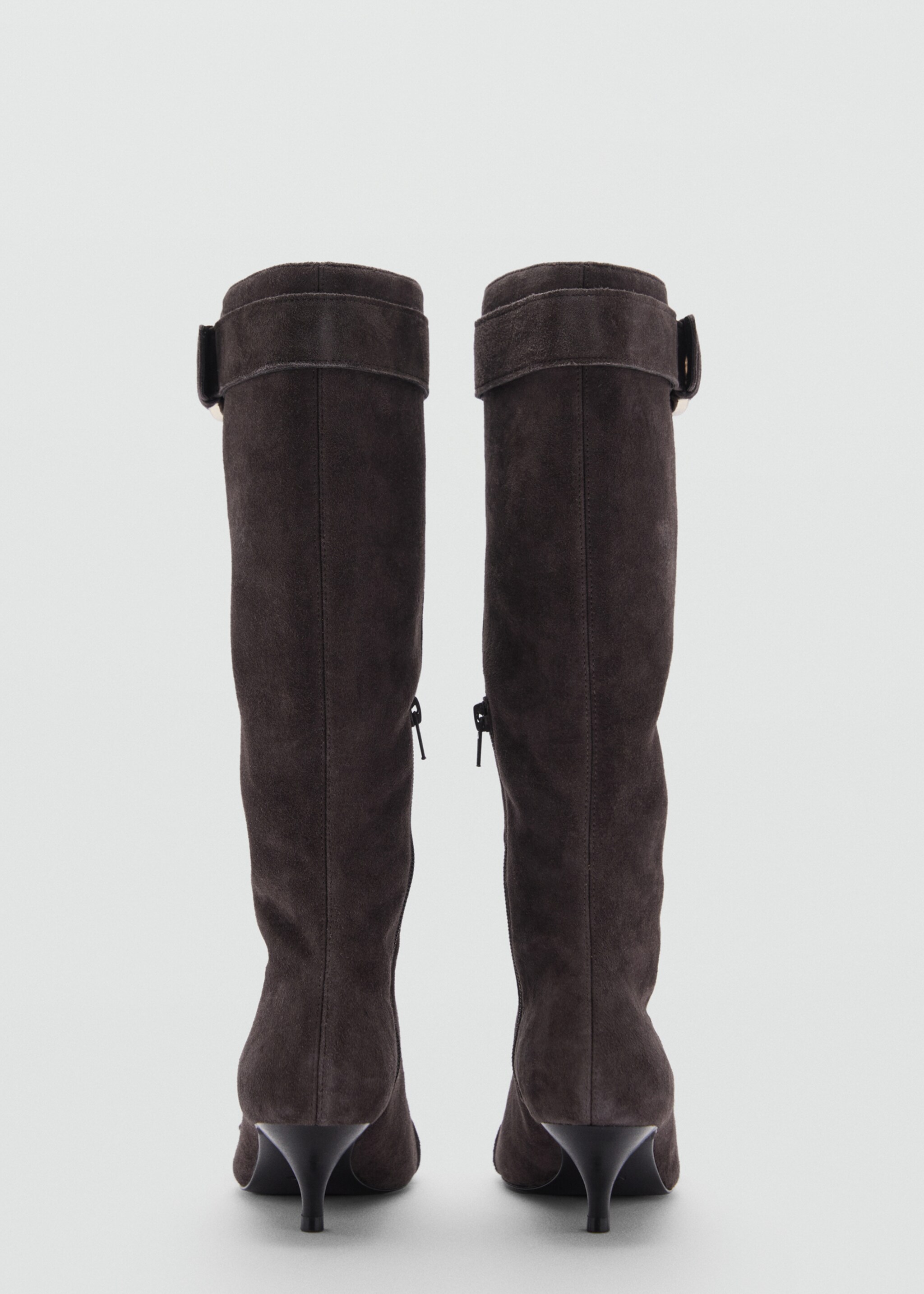 Suede leather boot with buckle detail - Details of the article 1