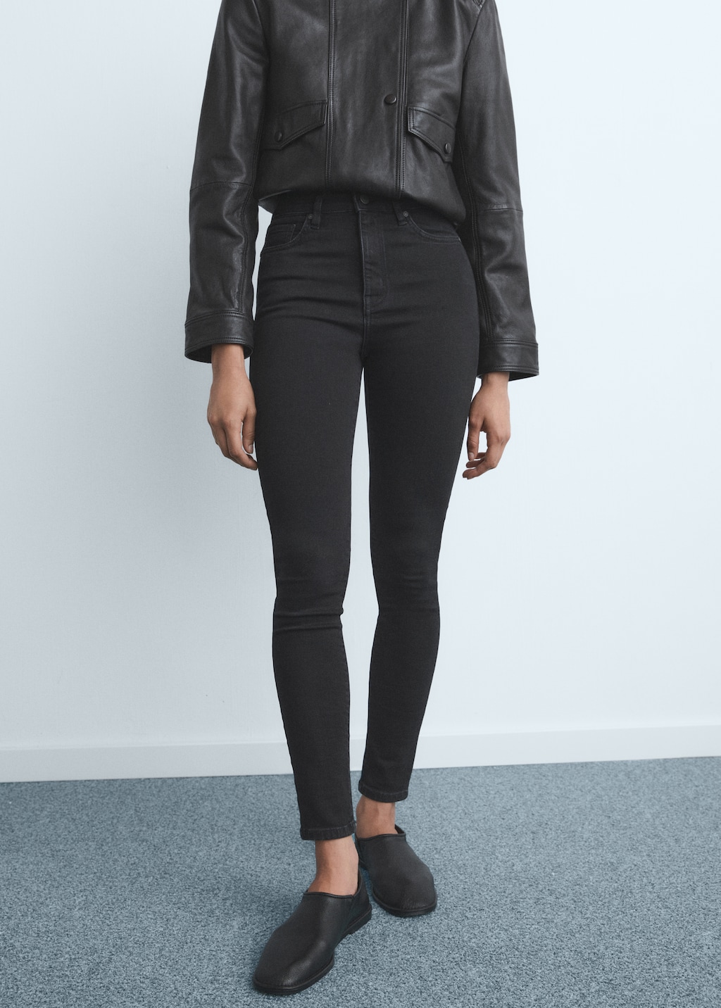 High-rise skinny jeans