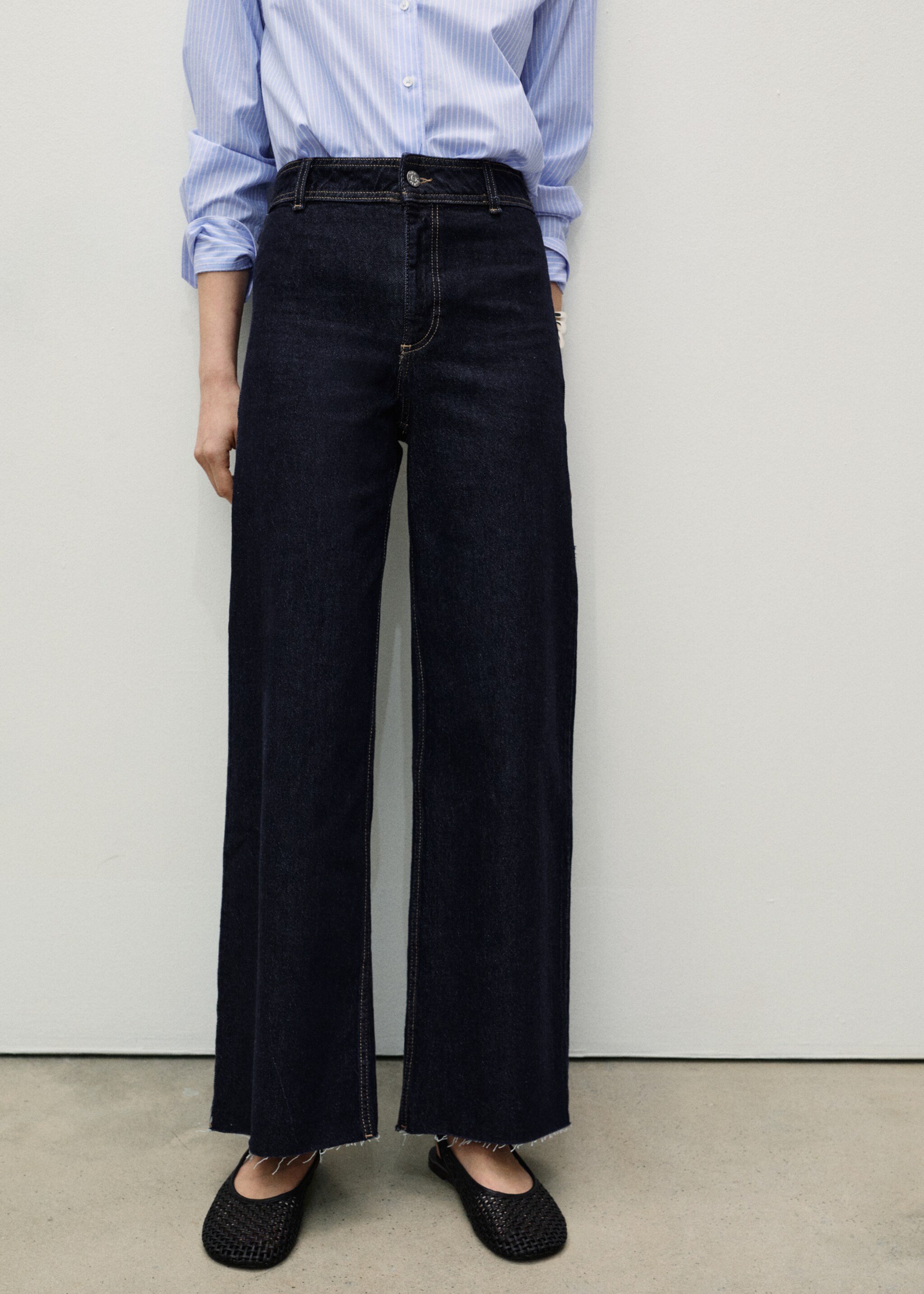 Catherin rinse-wash culotte jeans - Medium plane