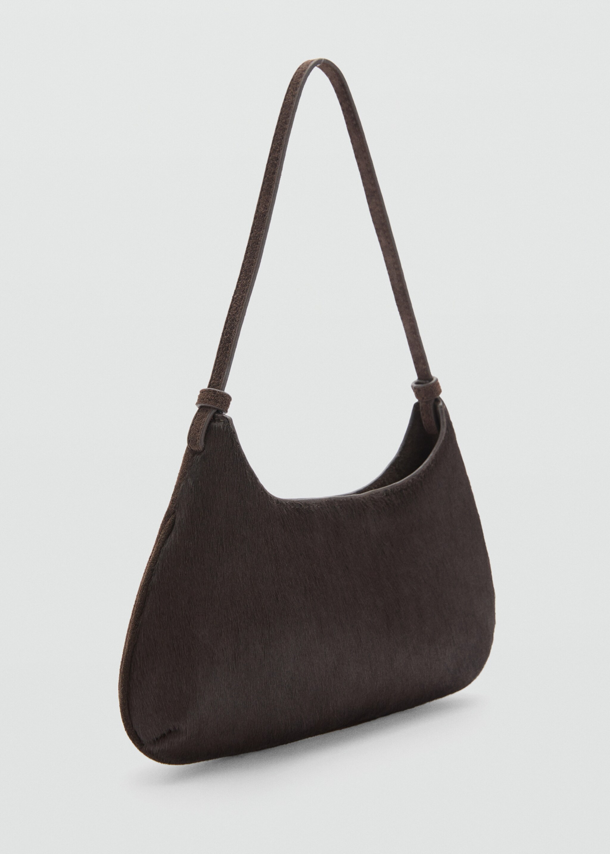 Sac porté épaule cuir imitation fourrure - Plan moyen