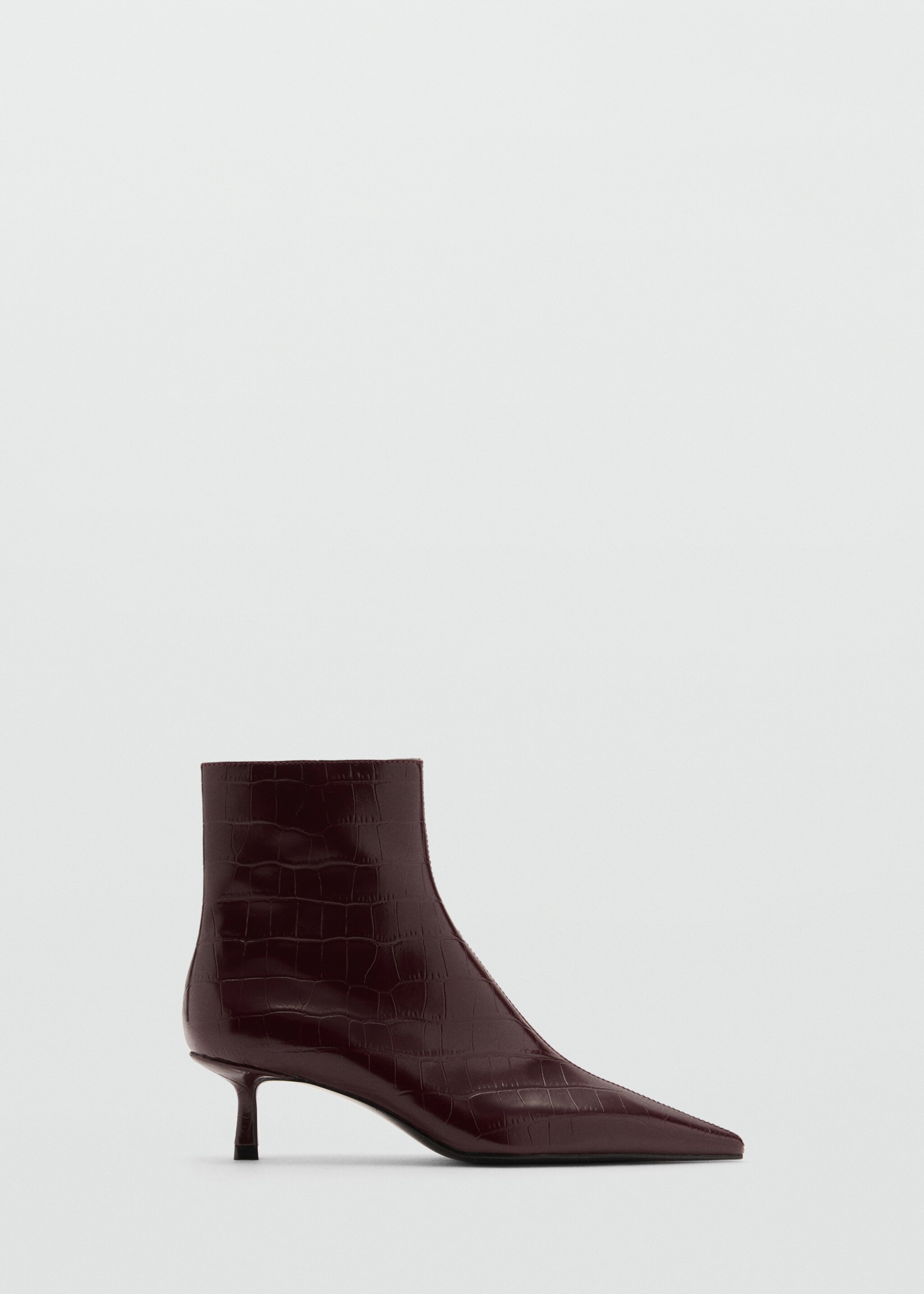 Bottines talon kitten heel effet croco - Article sans modèle