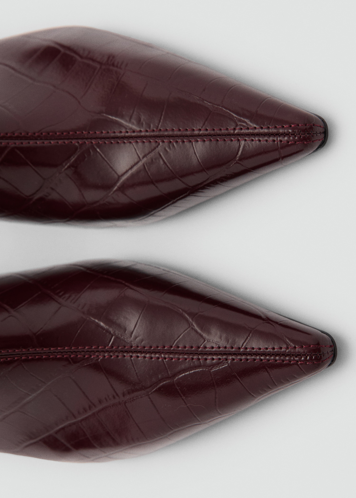 Botas Burdeos Botines De Mango Mujer Botín Tacón Kitten Coco Mujer