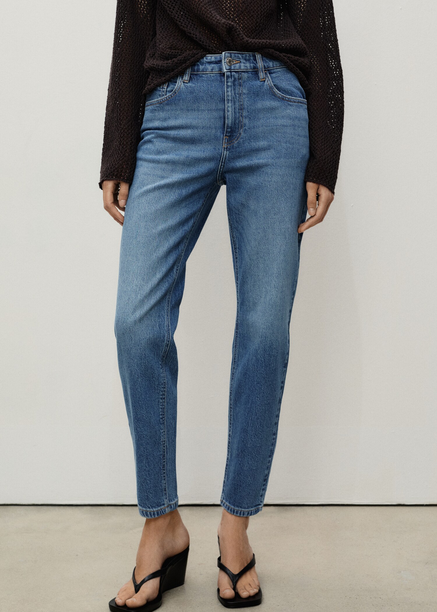 Newmom comfort high-waist jeans - Middenvlak