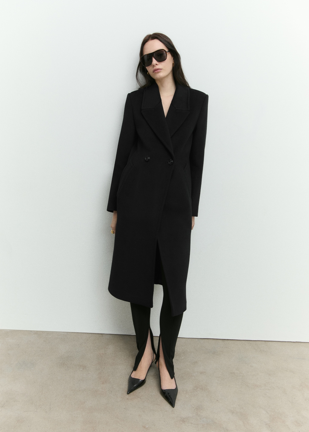 Thumbnail of Lapels wool coat - Black