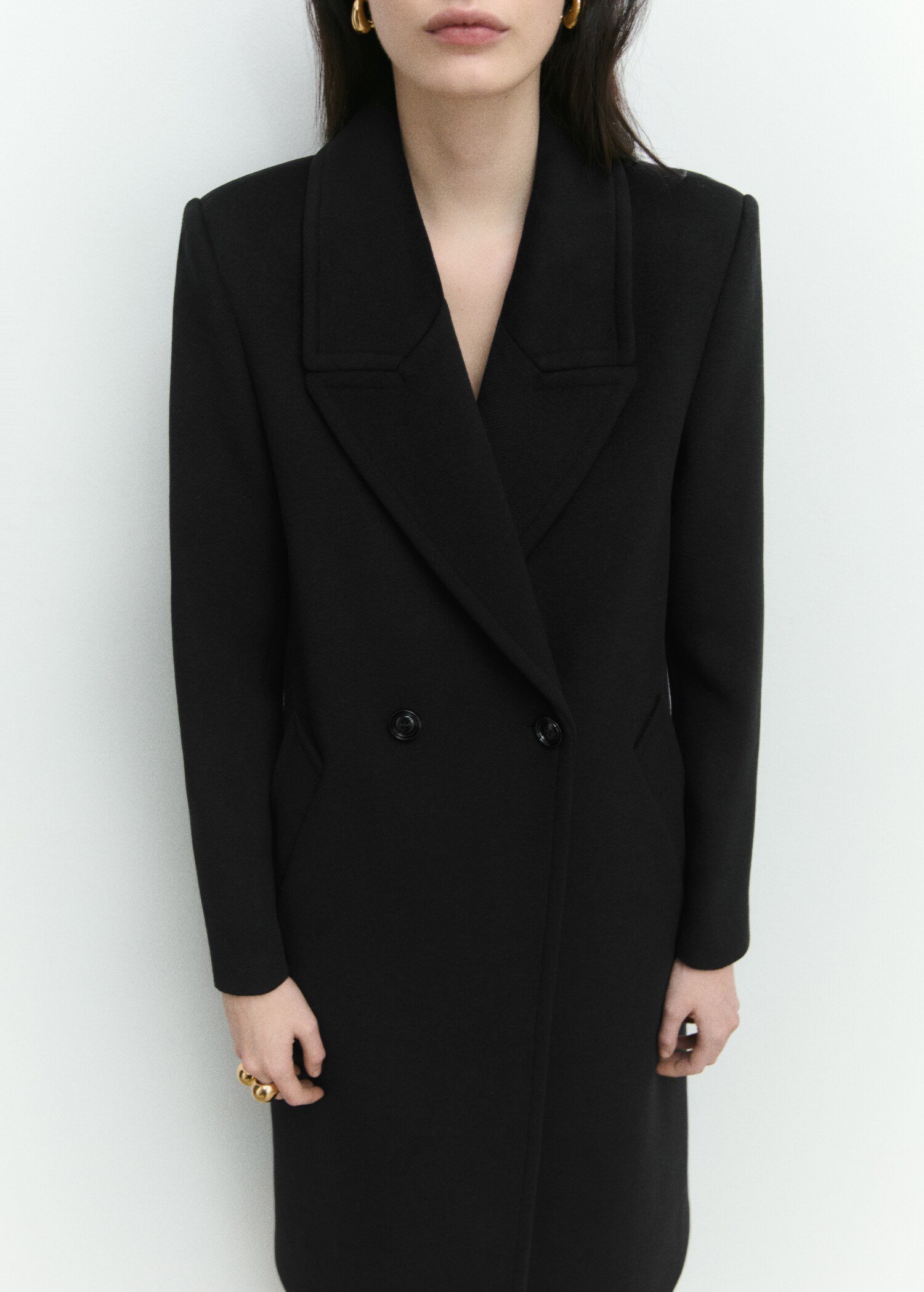 Lapels wool coat - Details of the article 7