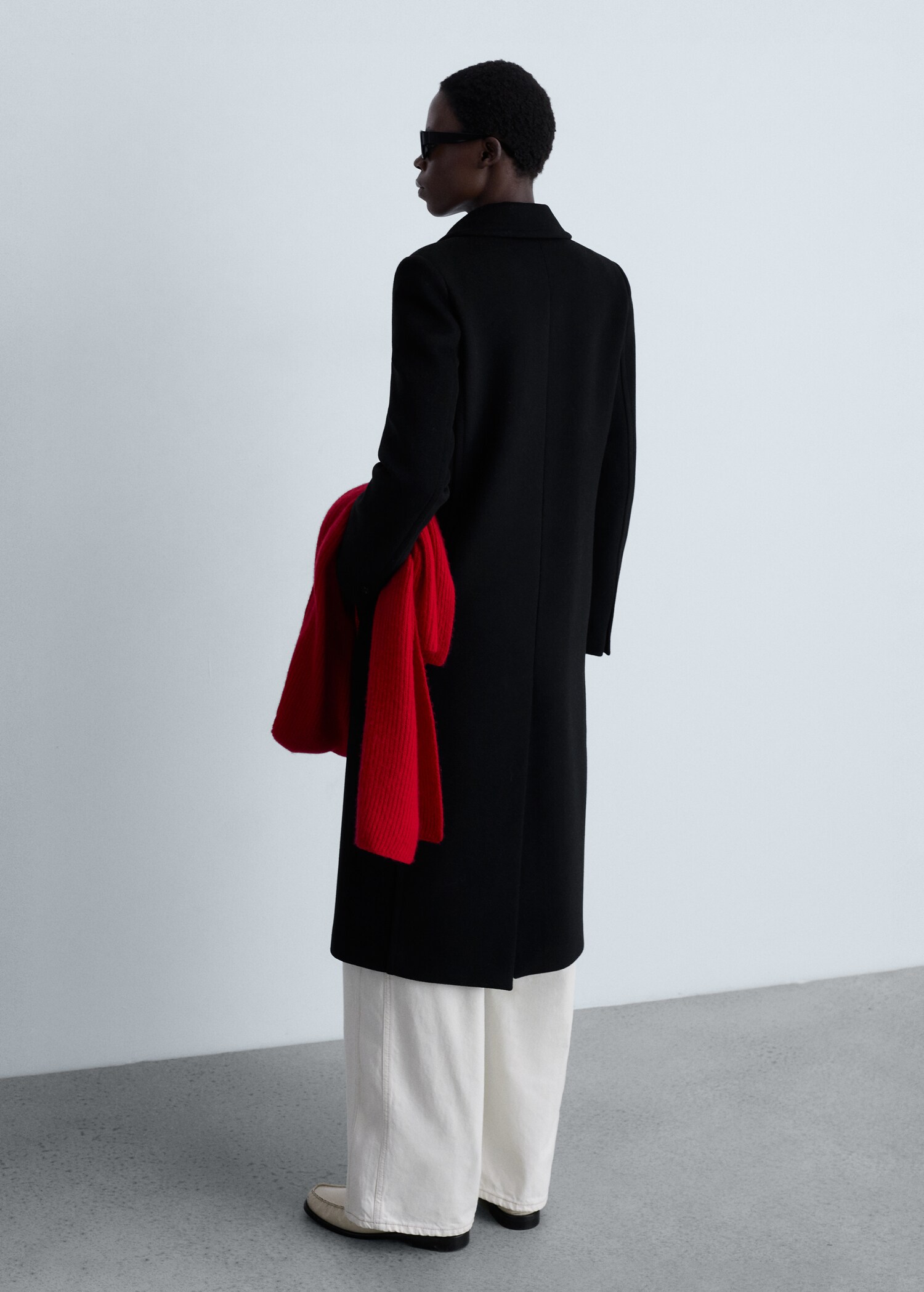 Lapels wool coat - Reverse of the article