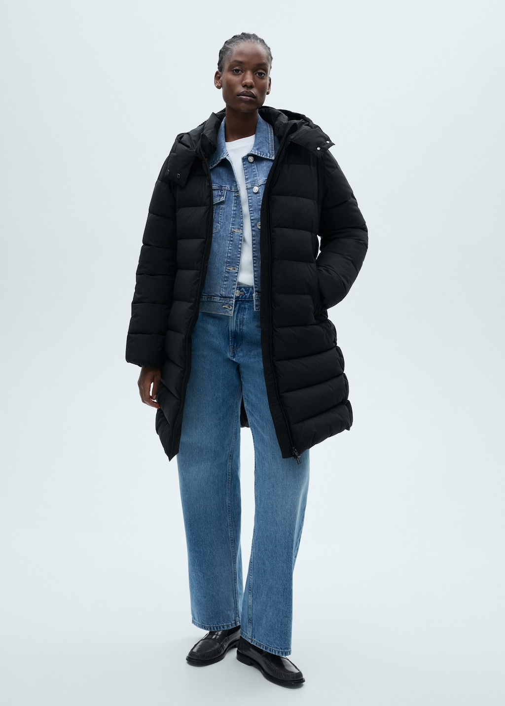 Waterproof padded midi anorak