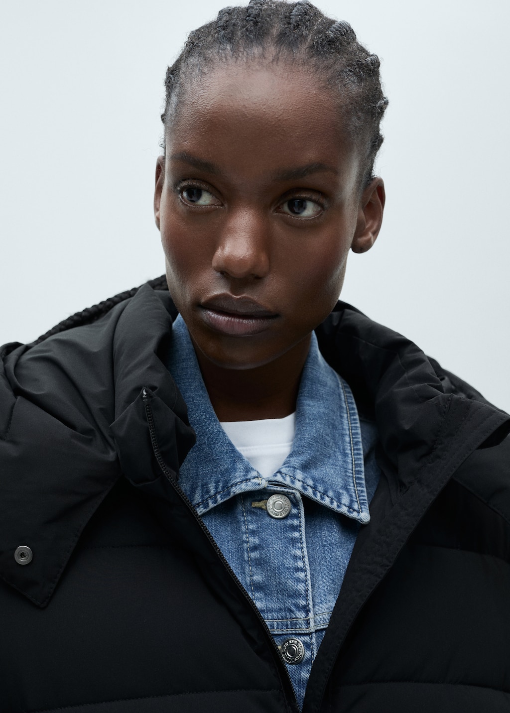 Waterproof padded midi anorak