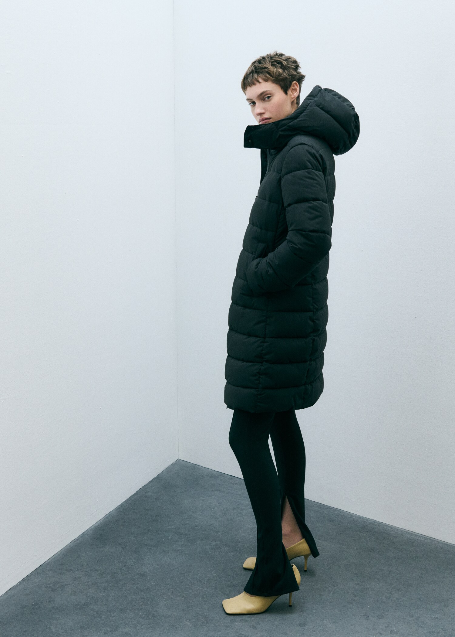 Waterproof padded midi anorak - Details of the article 6