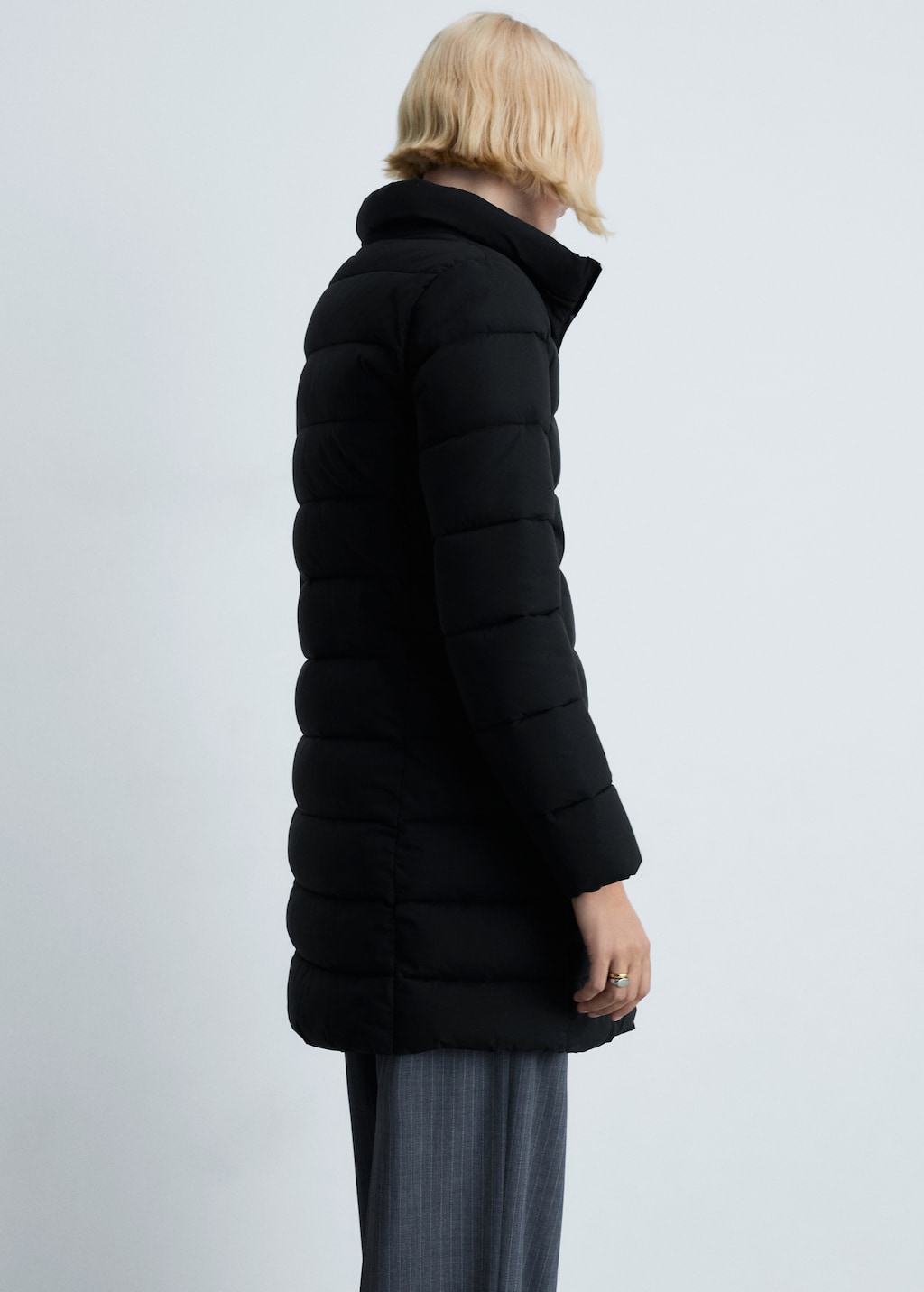 Waterproof padded midi anorak