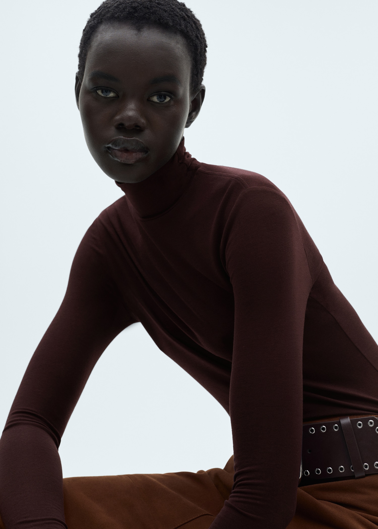 Larga Cuello Redondo Camisetas Manga Larga Mango Cuello Redondo