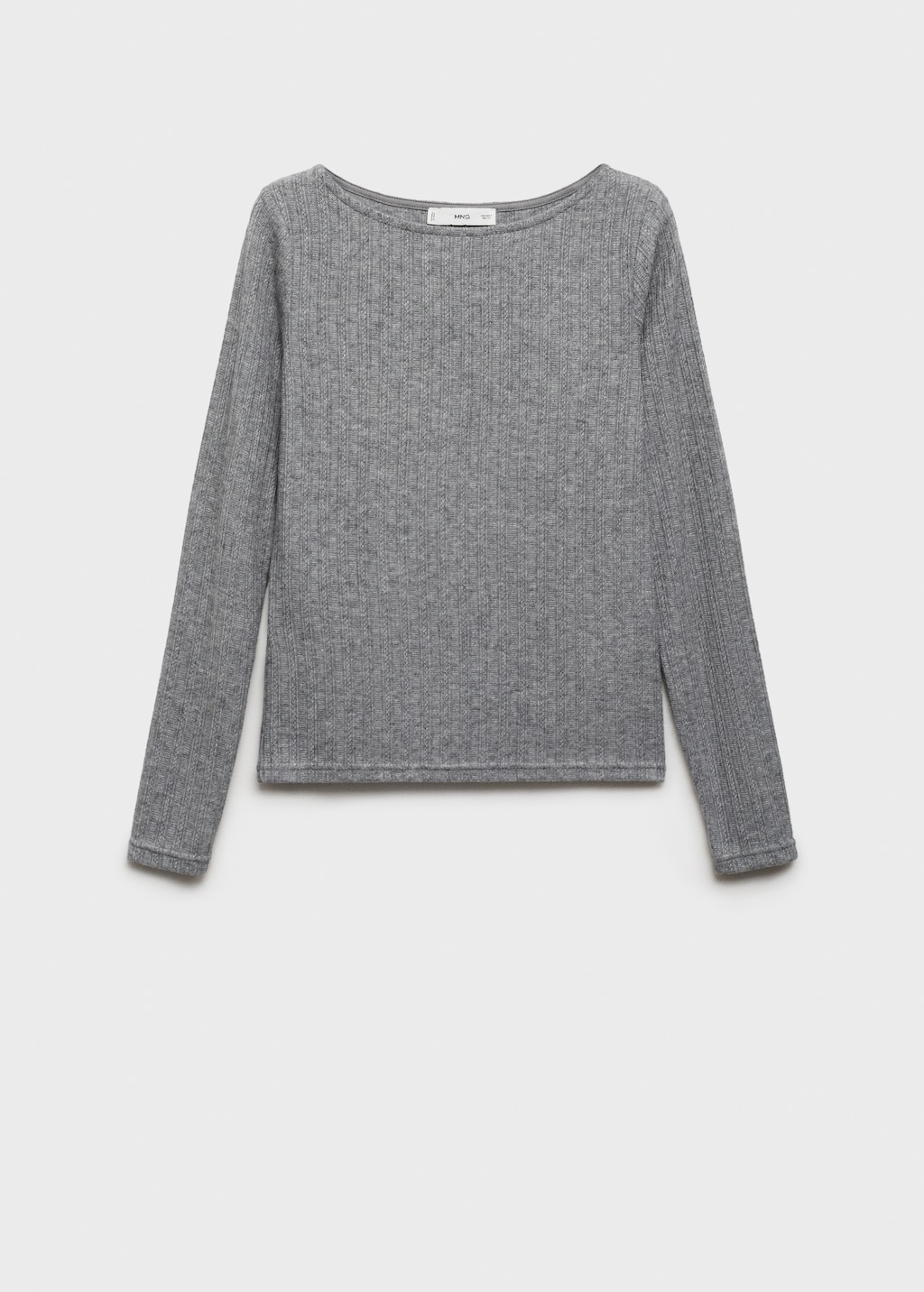 Long-sleeved pointelle t-shirt - Women | MANGO Canada