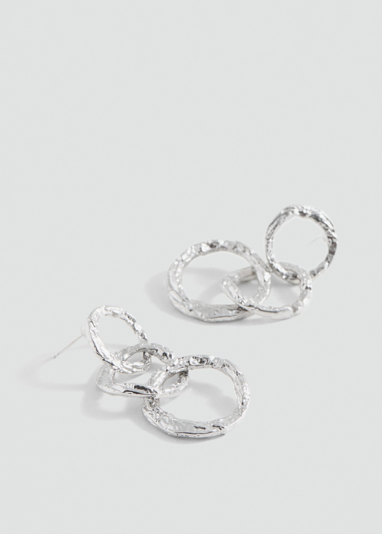 Long-bead chain earrings - Medium plane
