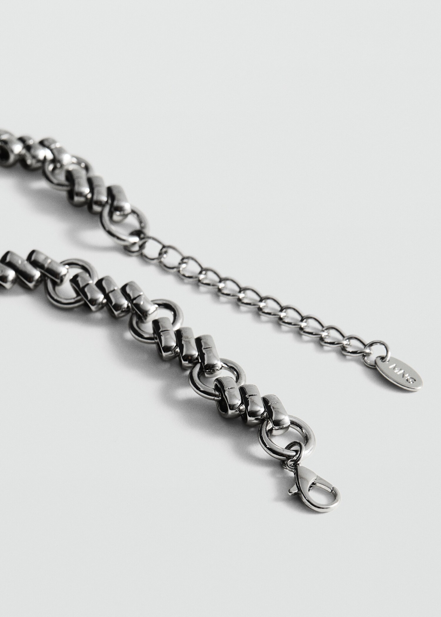 Link mixed necklace - Medium plane