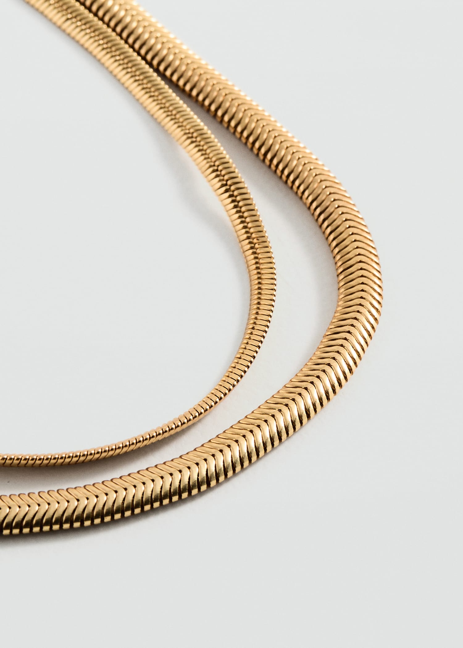 Textured double necklace - Women | MANGO Azerbaijan