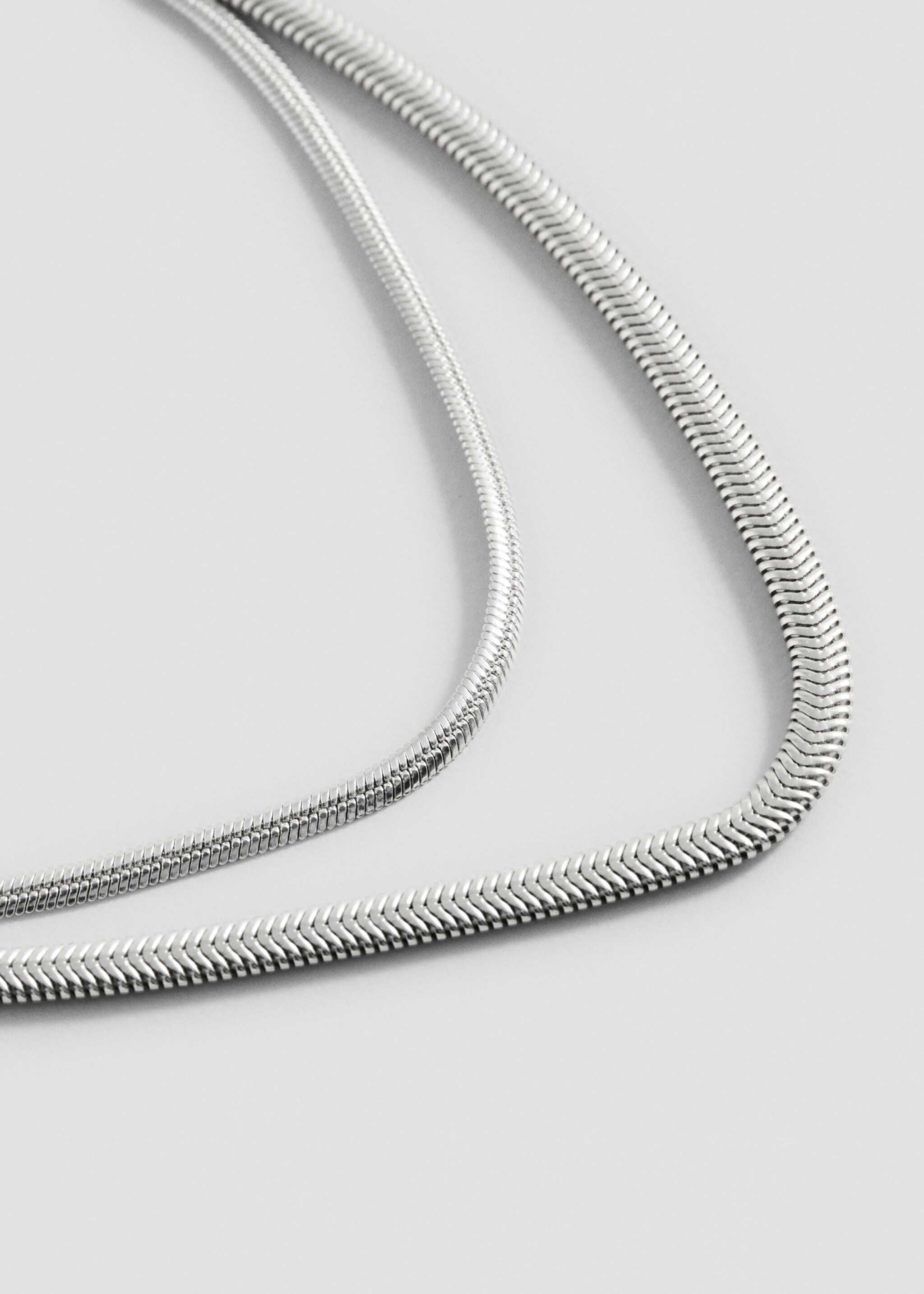 Textured double necklace - Medium plane