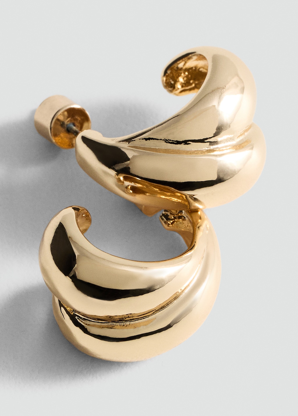 Mango gold hoop earrings sales