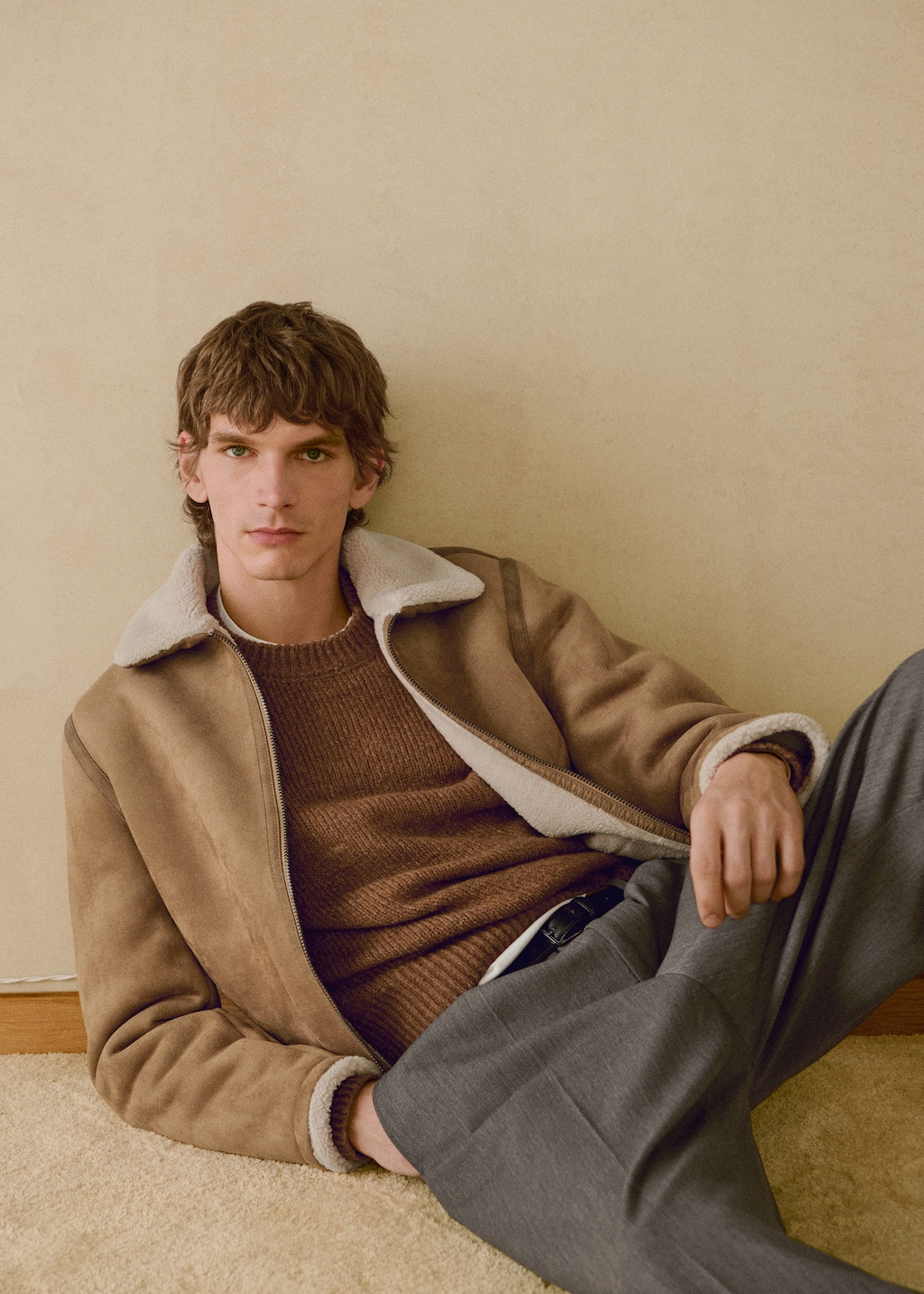 Double face jacket with sheepskin details - Men | MANGO USA
