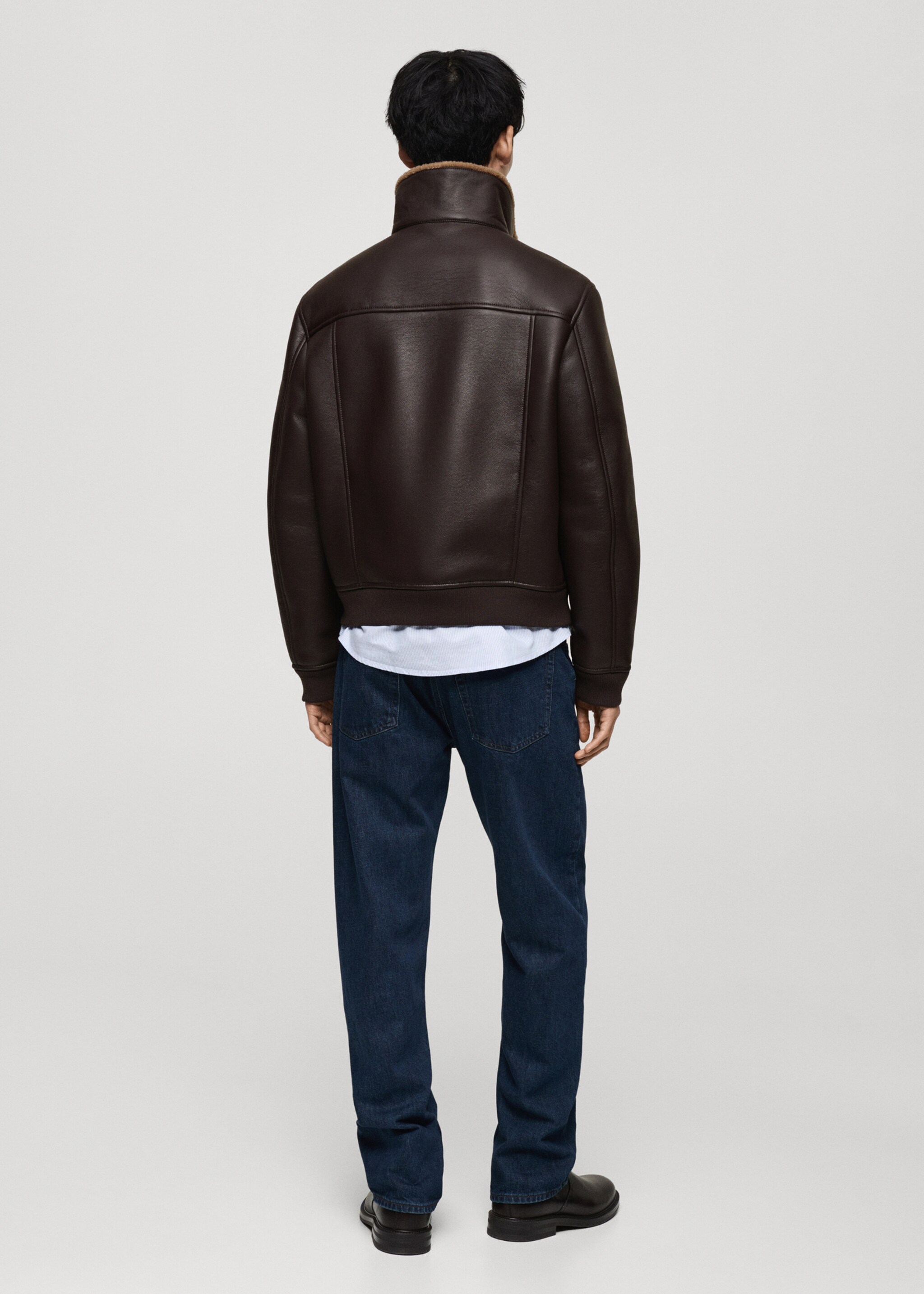 Fur effect jacket with fleece lining - Reverse of the article