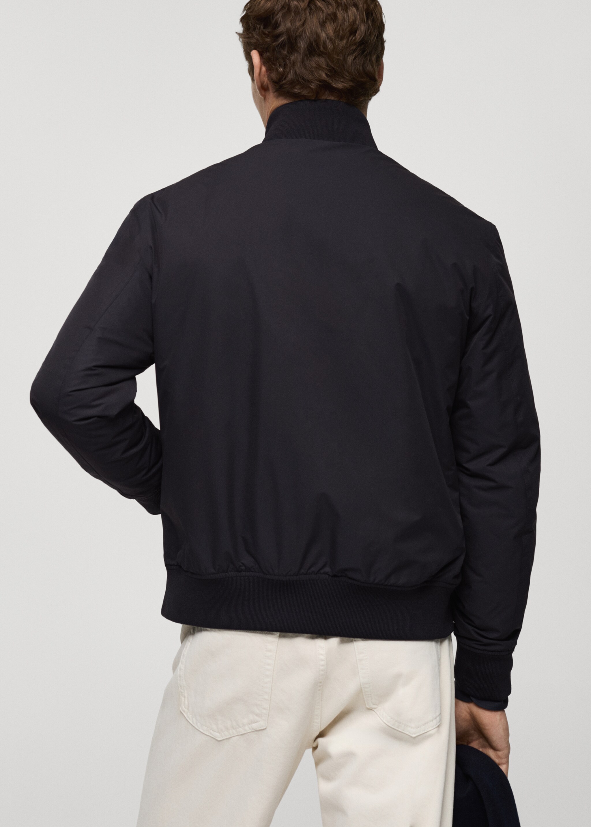 Water-repellent quilted bomber jacket - Reverse of the article