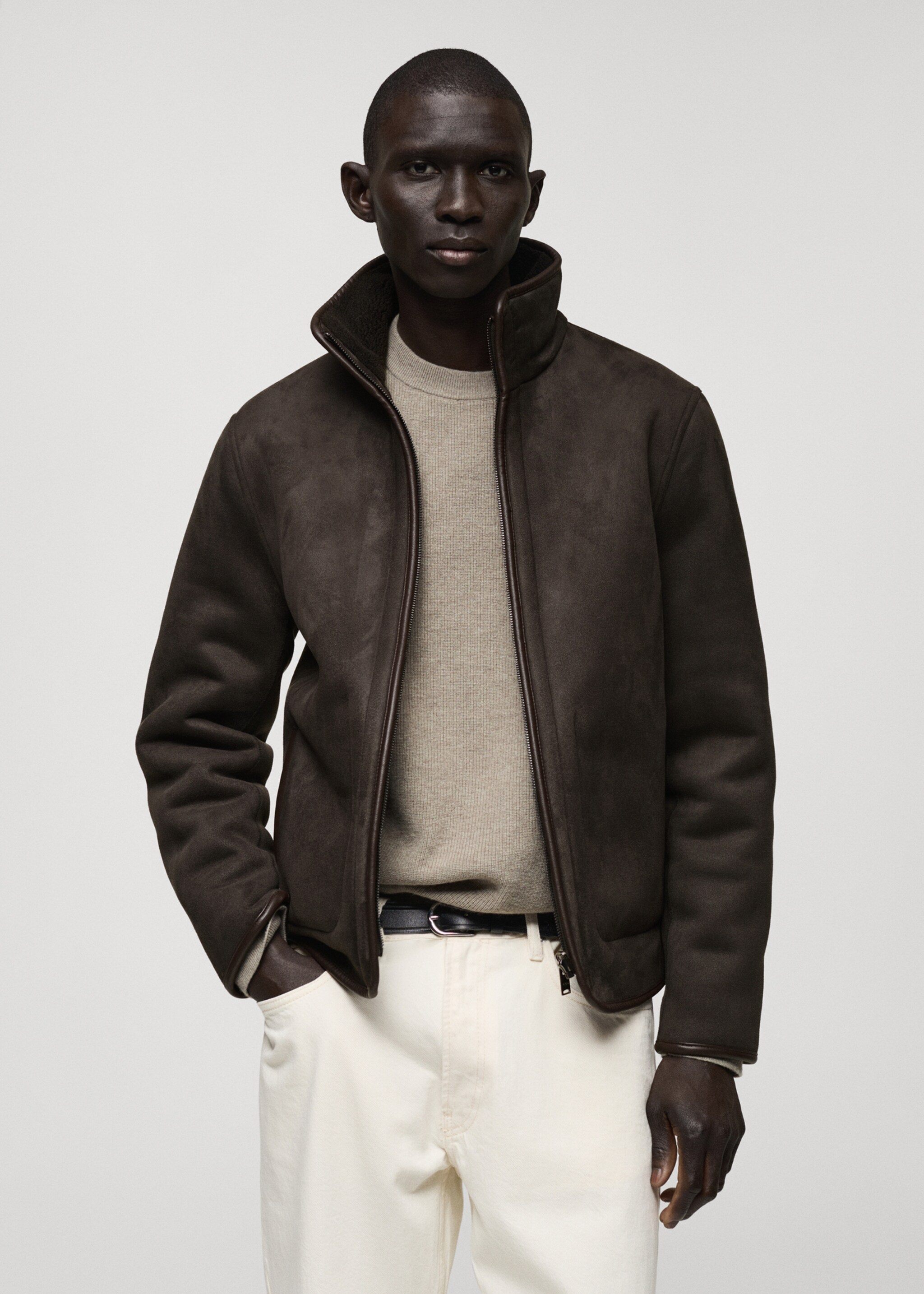 Reversible sheepskin jacket - Medium plane
