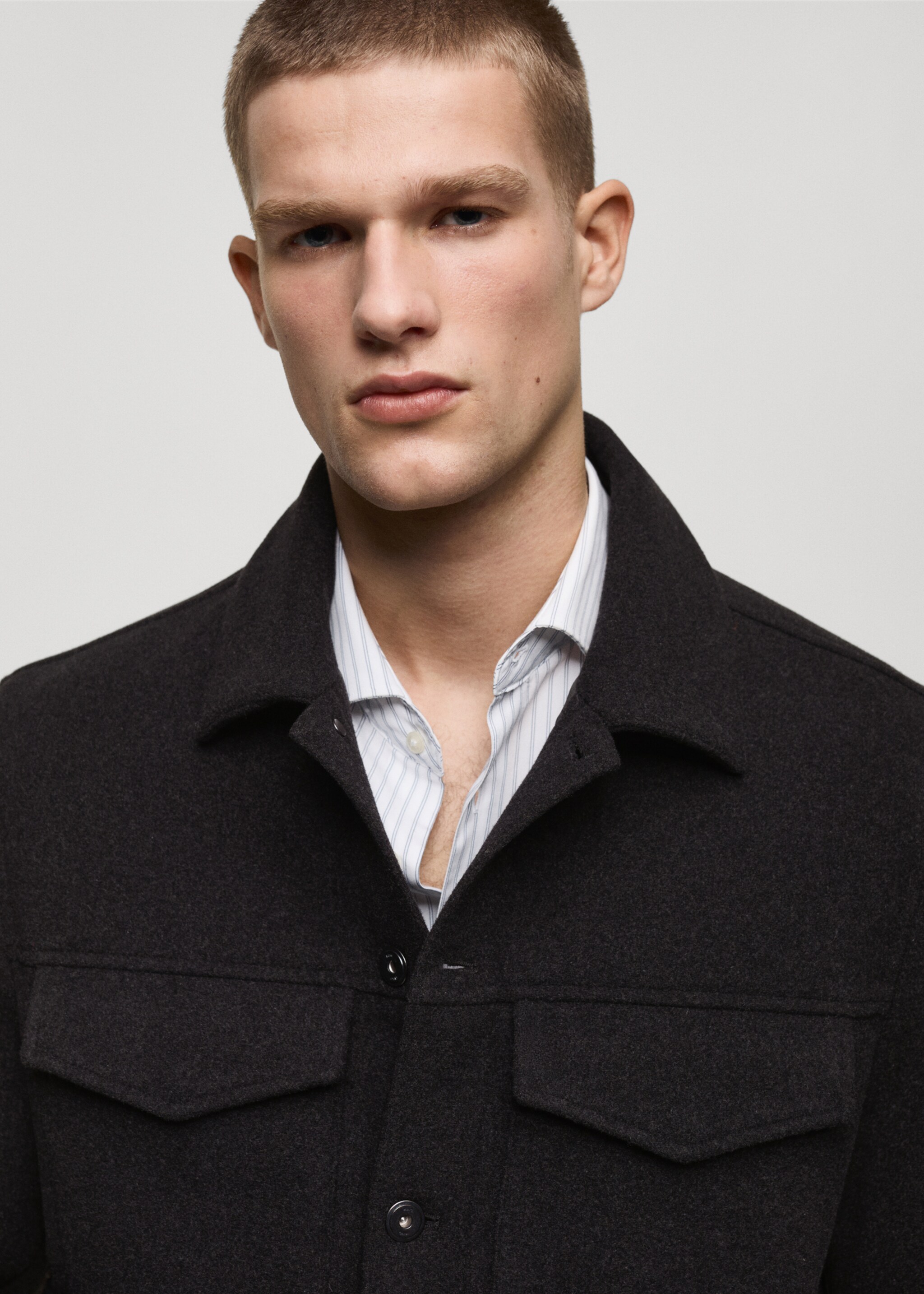 Regular-fit wool jacket - Details of the article 1