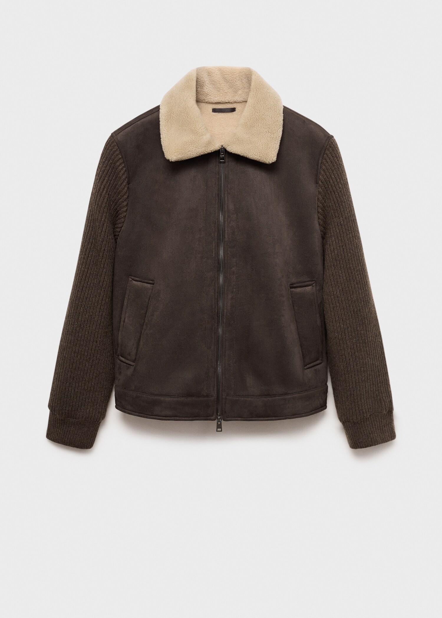 Veste imitation daim et mouton retourné - Article sans modèle