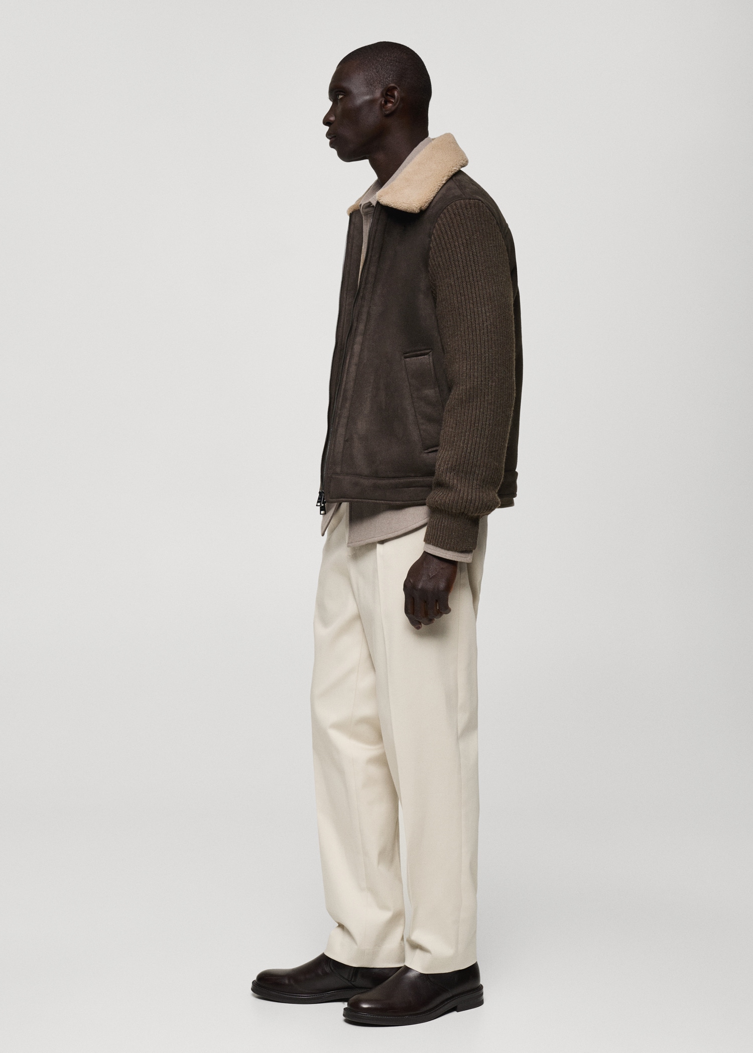 Shearling and suede-effect jacket - Details of the article 2